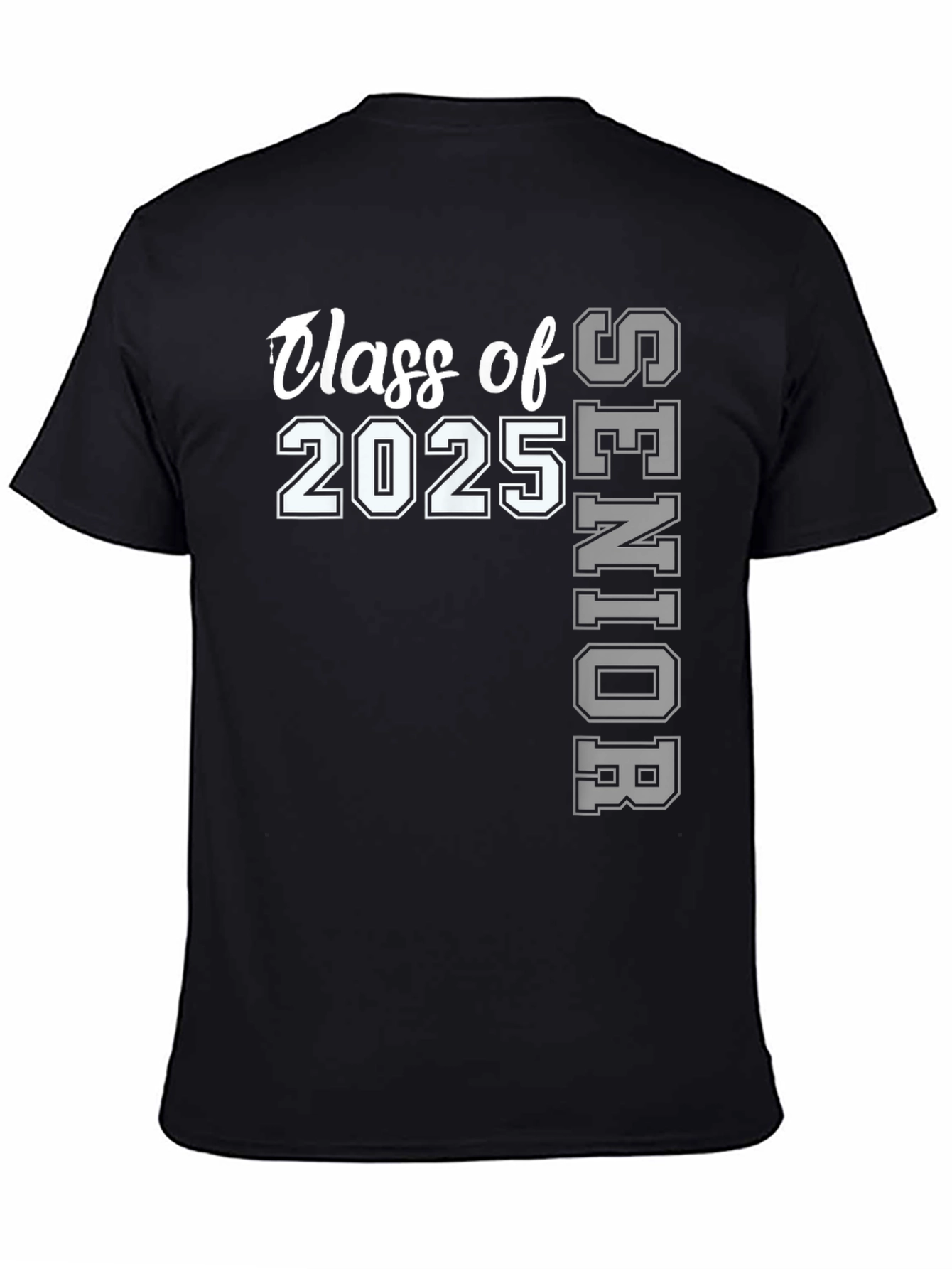 Black Class of 2025 Senior T-Shirt view 4