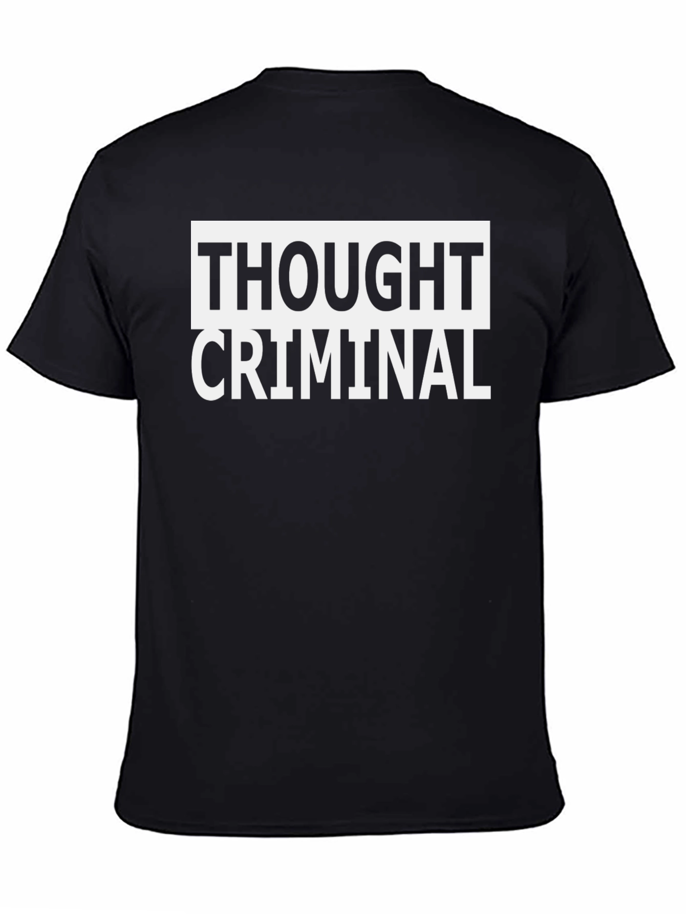 Black Thought Criminal Graphic T-Shirt - Black view 4