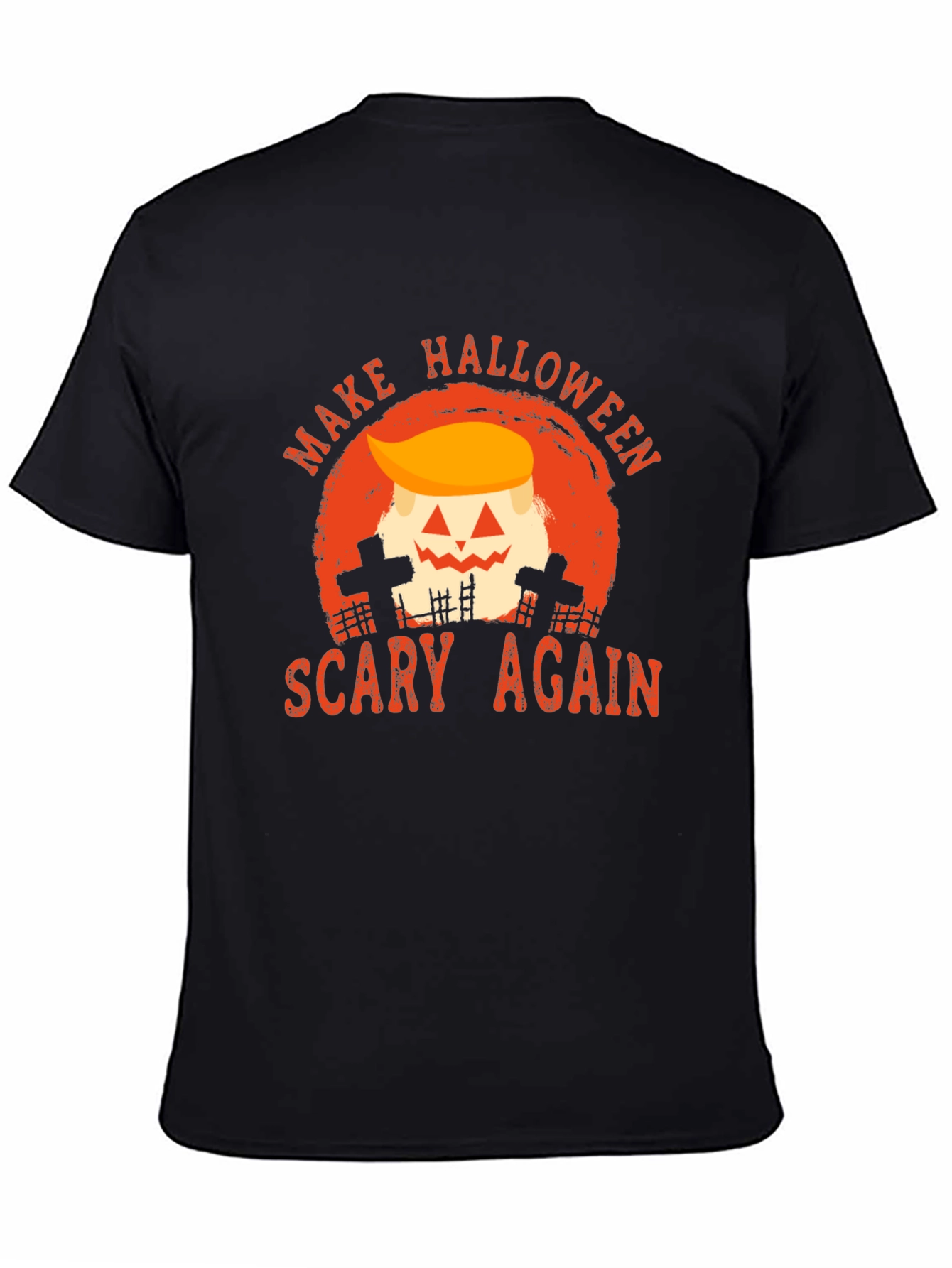 Black Make Halloween Scary Again Graphic Tee view 4