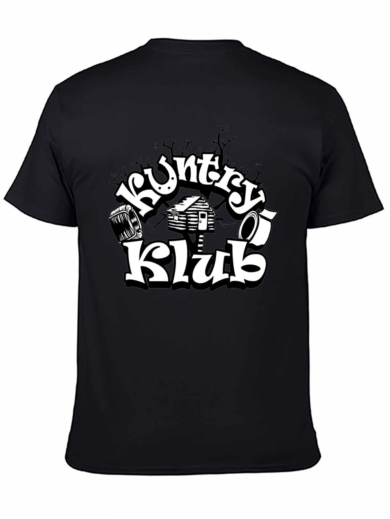 Black Kuntry Klub Graphic T-Shirt - Black Cotton Tee view 4