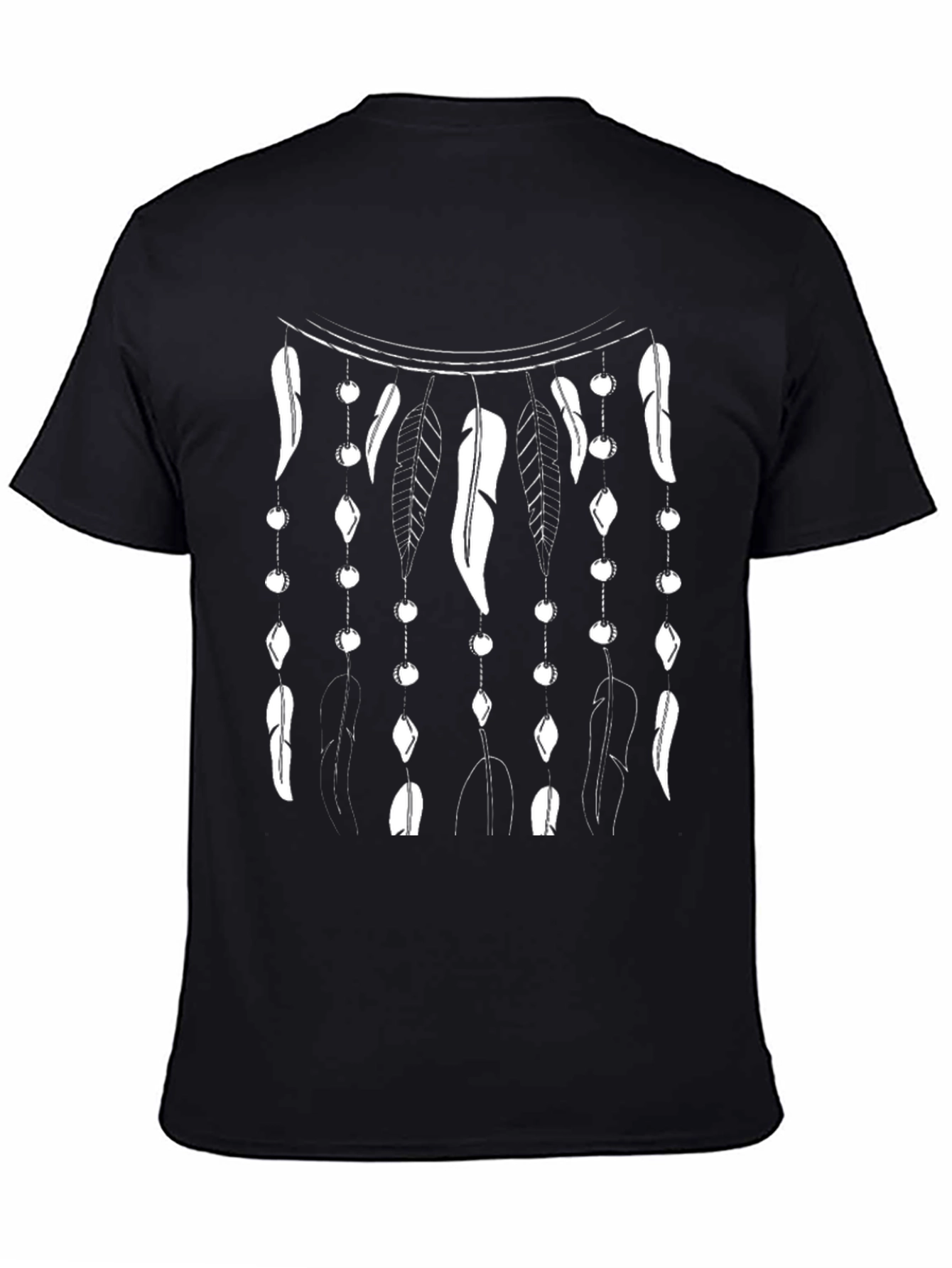 Black Dreamcatcher Graphic Tee - Black Cotton Blend view 4