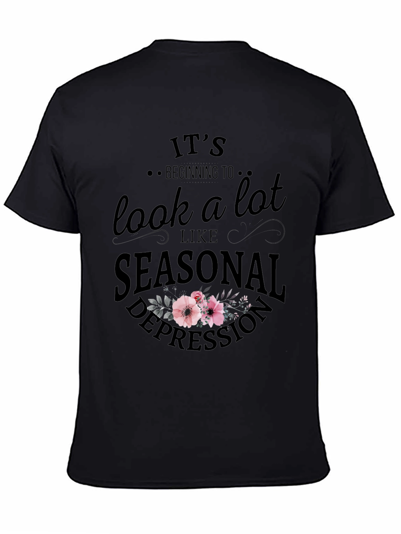 Black Seasonal Depression Graphic T-Shirt view 4