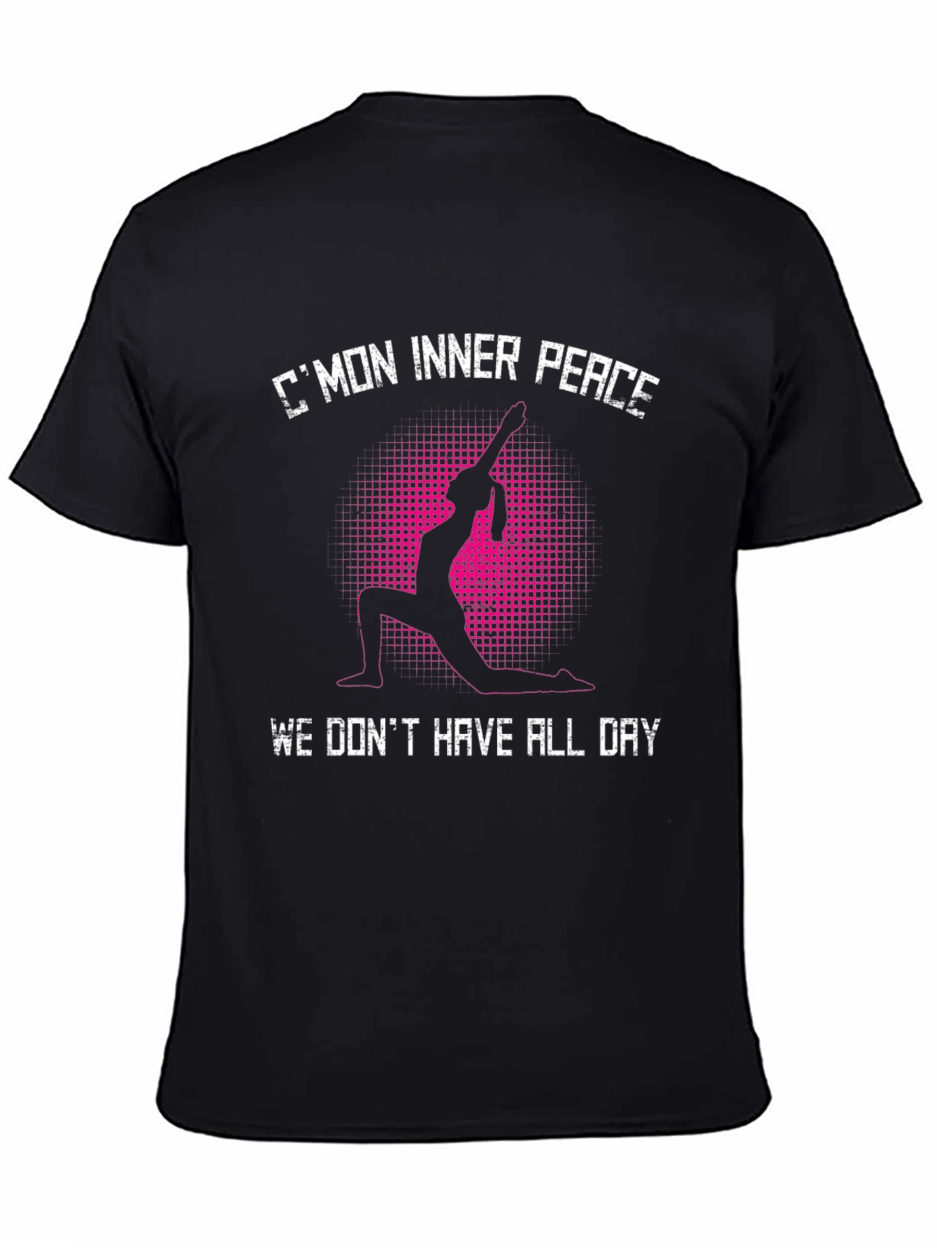 Black Yoga Inner Peace Black T-Shirt view 4