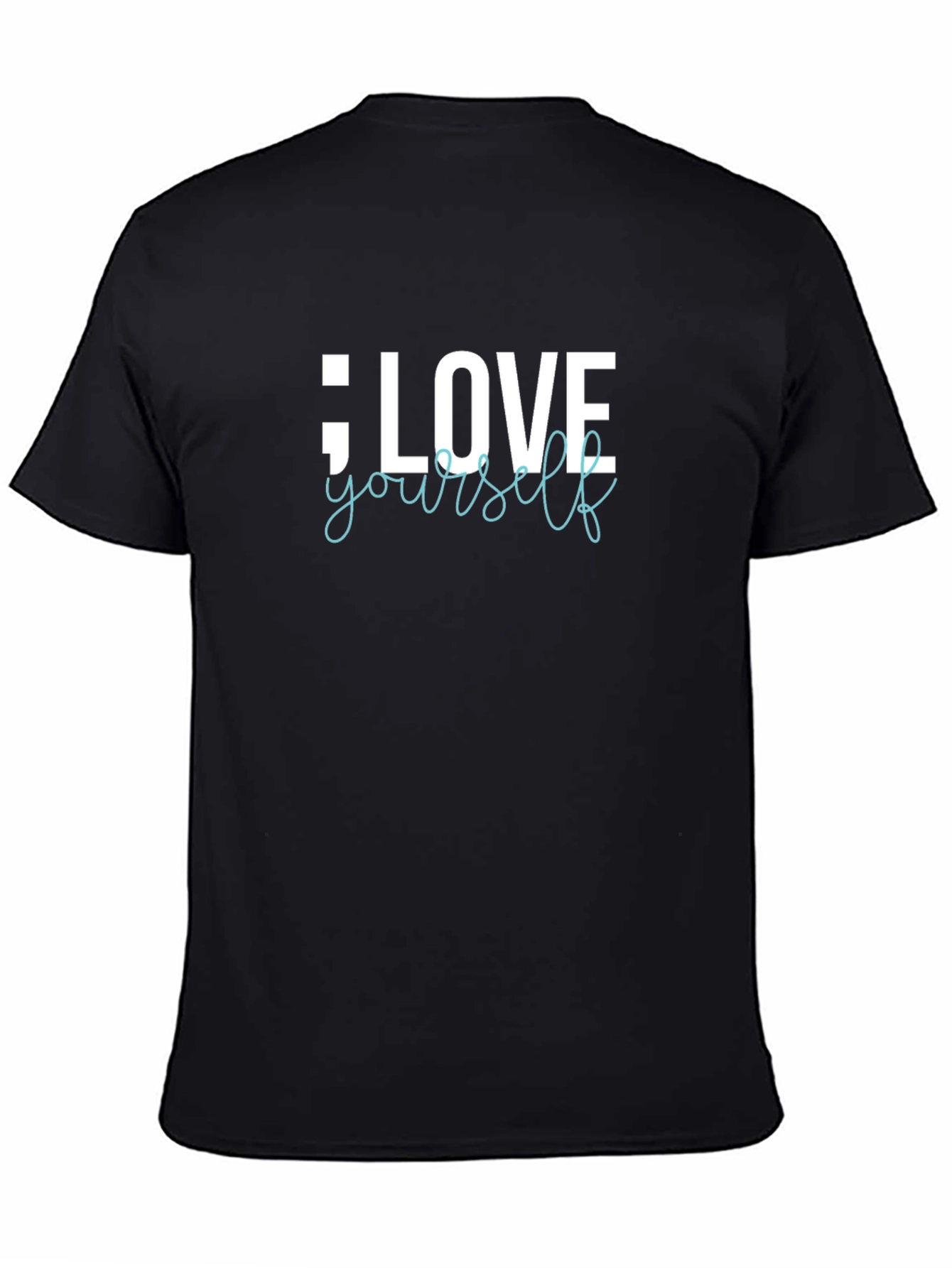 Black Love Yourself Black Graphic Tee view 4