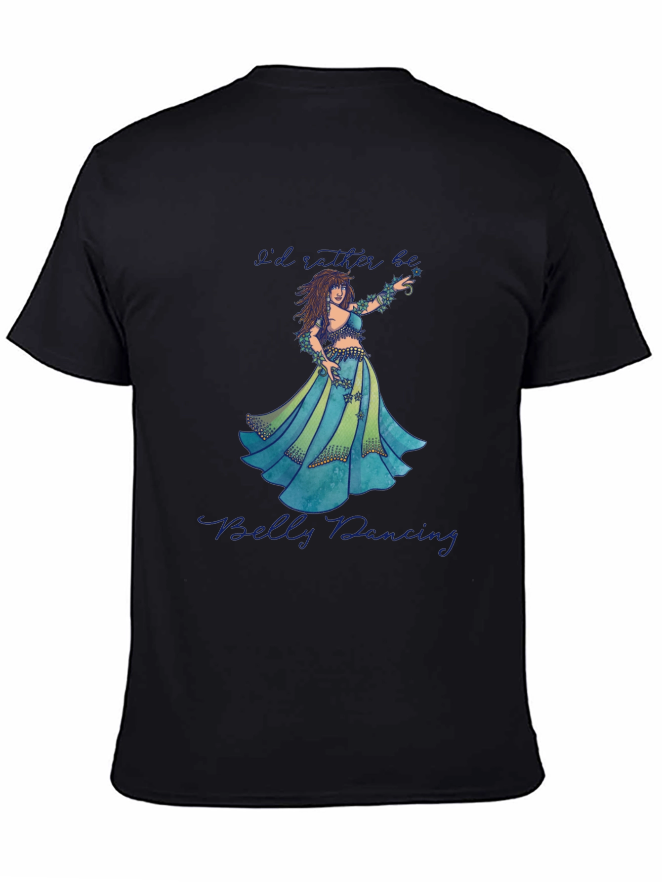 Black Belly Dancing Graphic T-Shirt - Soft Cotton Tee view 4