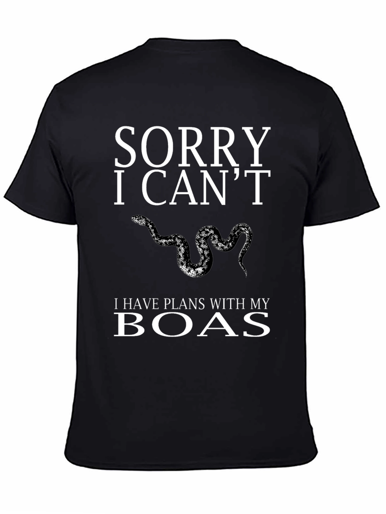 Black Sorry, I Can't Boas T-Shirt view 4