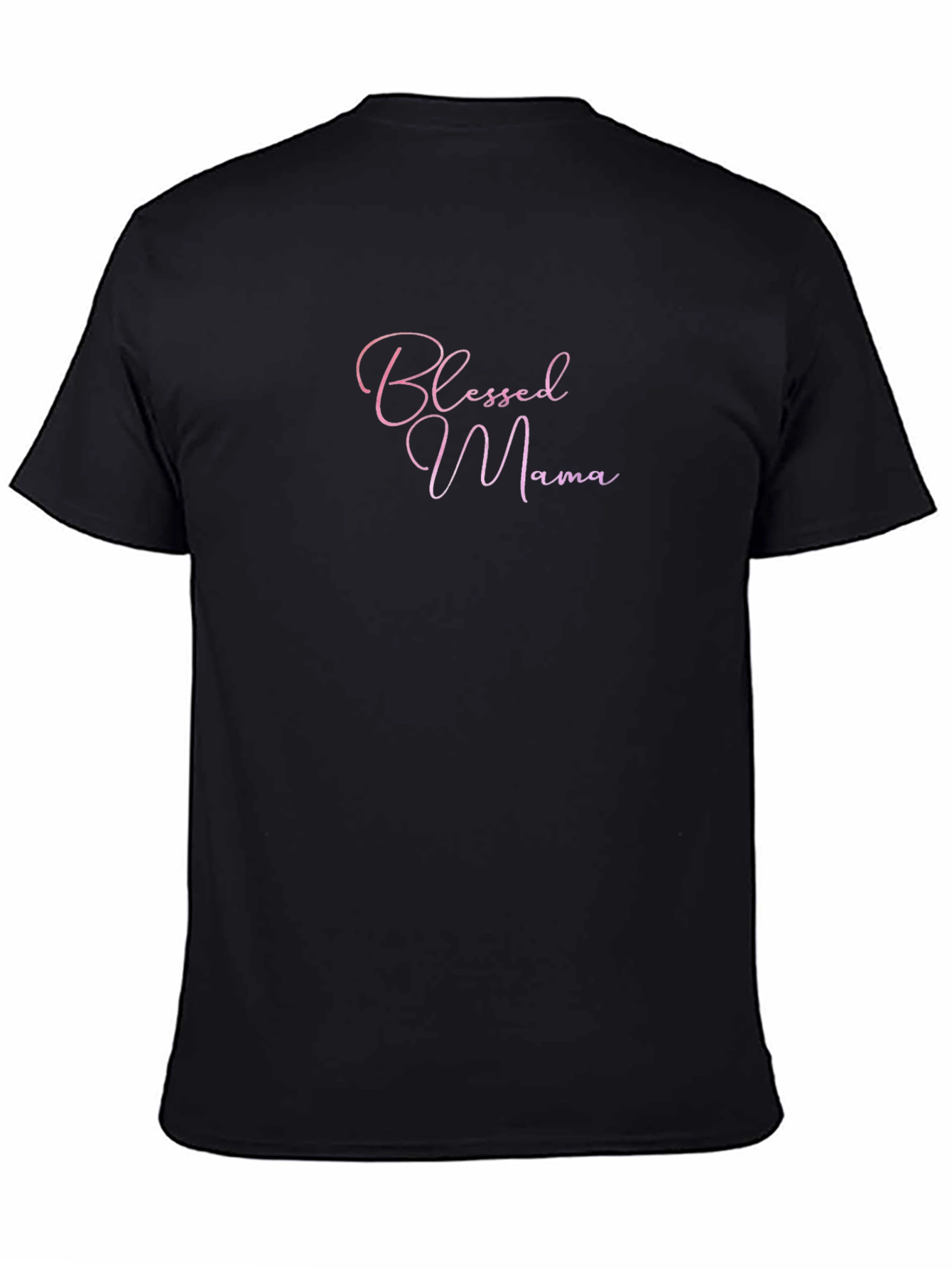Black Blessed Mama Black Graphic T-Shirt view 4