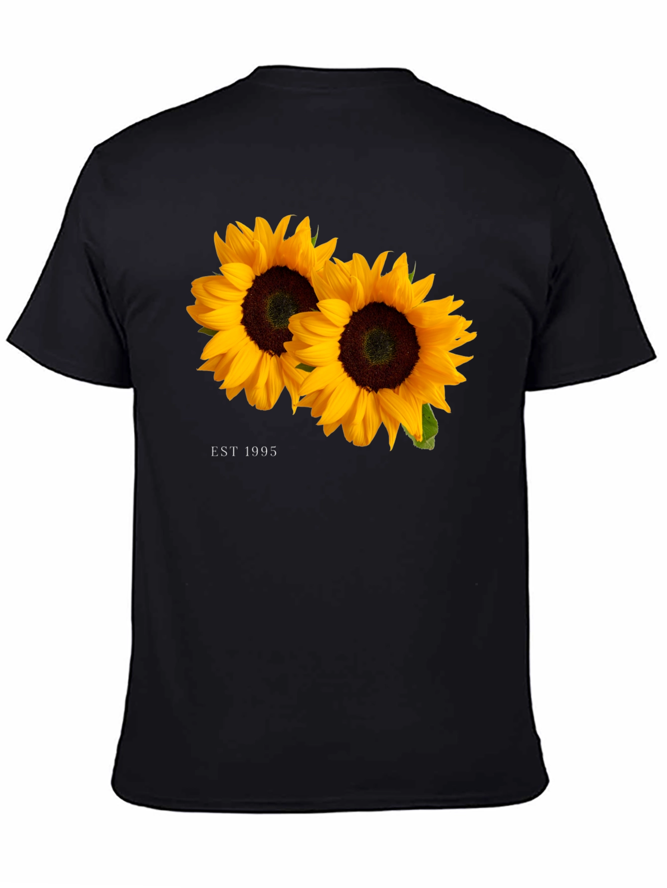 Black Sunflower Est. 1995 Black T-Shirt view 4