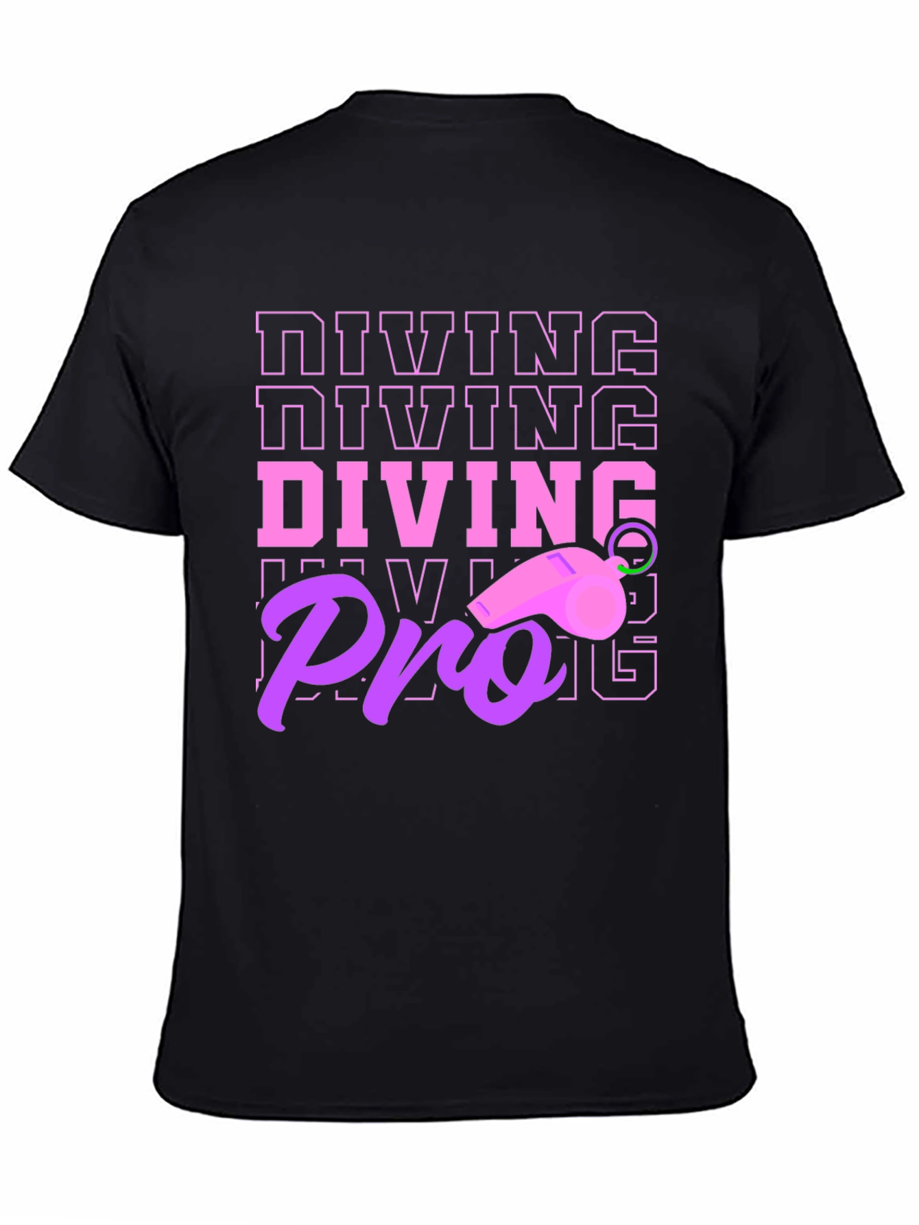Black Diving Pro T-Shirt - Unique Design view 4