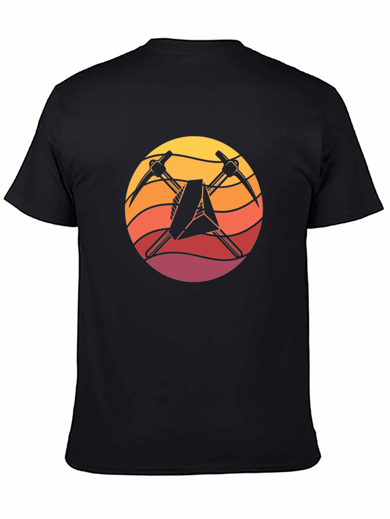 Black Sunset Miner T-Shirt - Black Cotton Blend view 4