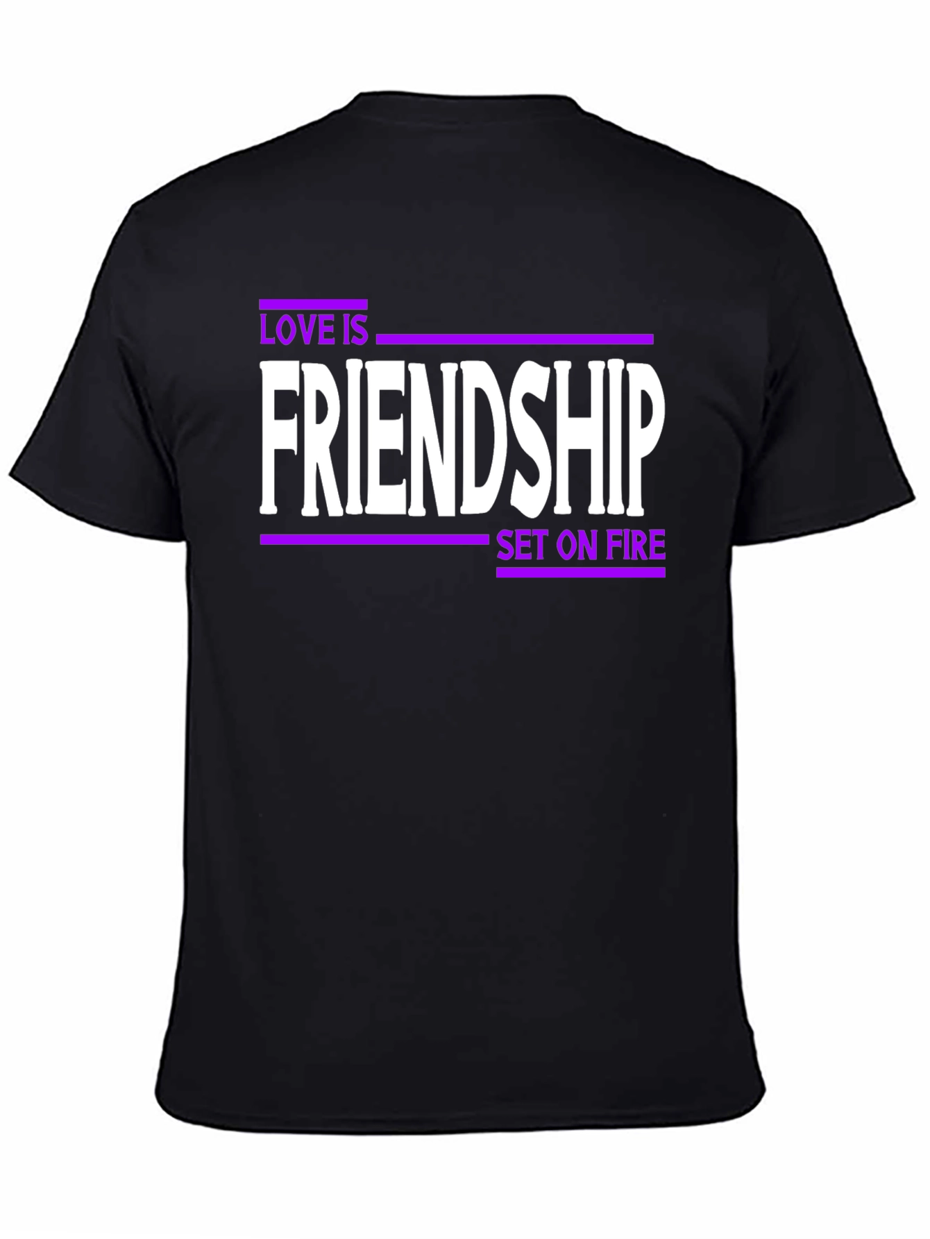 Black Friendship Set on Fire Graphic Tee view 4
