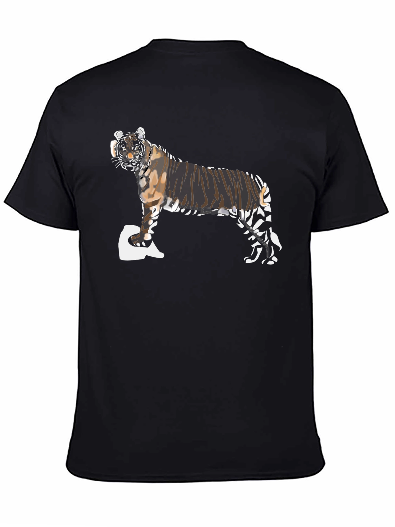 Black Tiger Graphic Tee - Men's Black Short Sleeve view 4