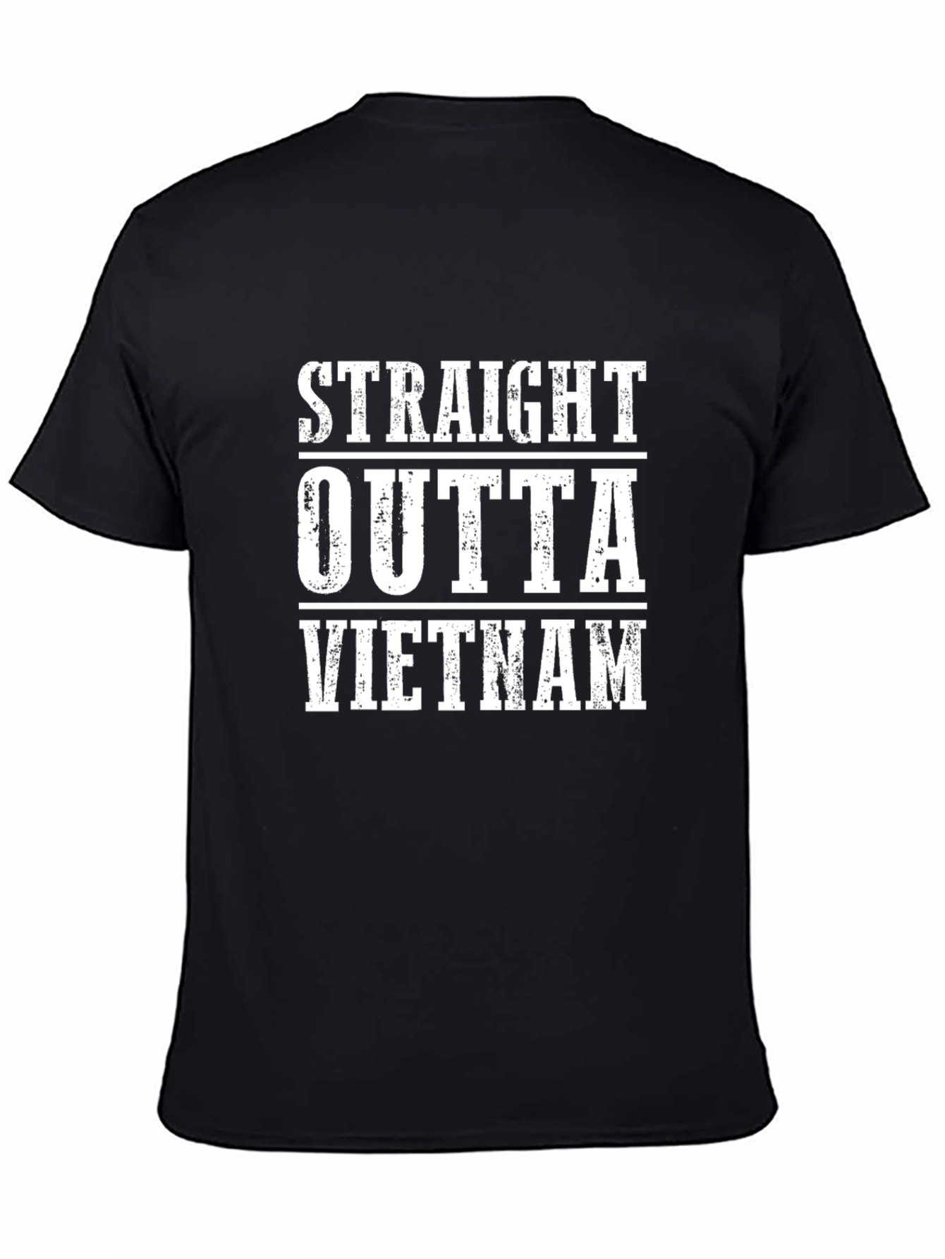 Black Straight Outta Vietnam Graphic T-Shirt view 4