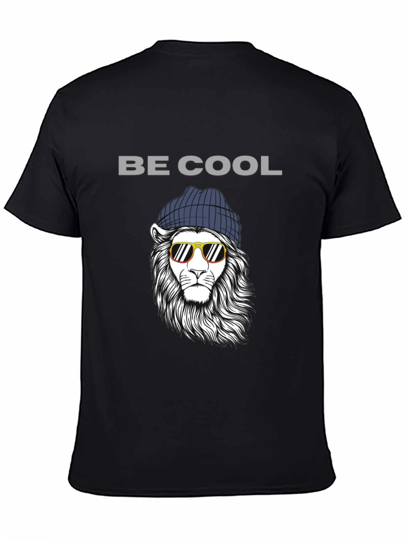Black Be Cool Lion Graphic Tee view 4
