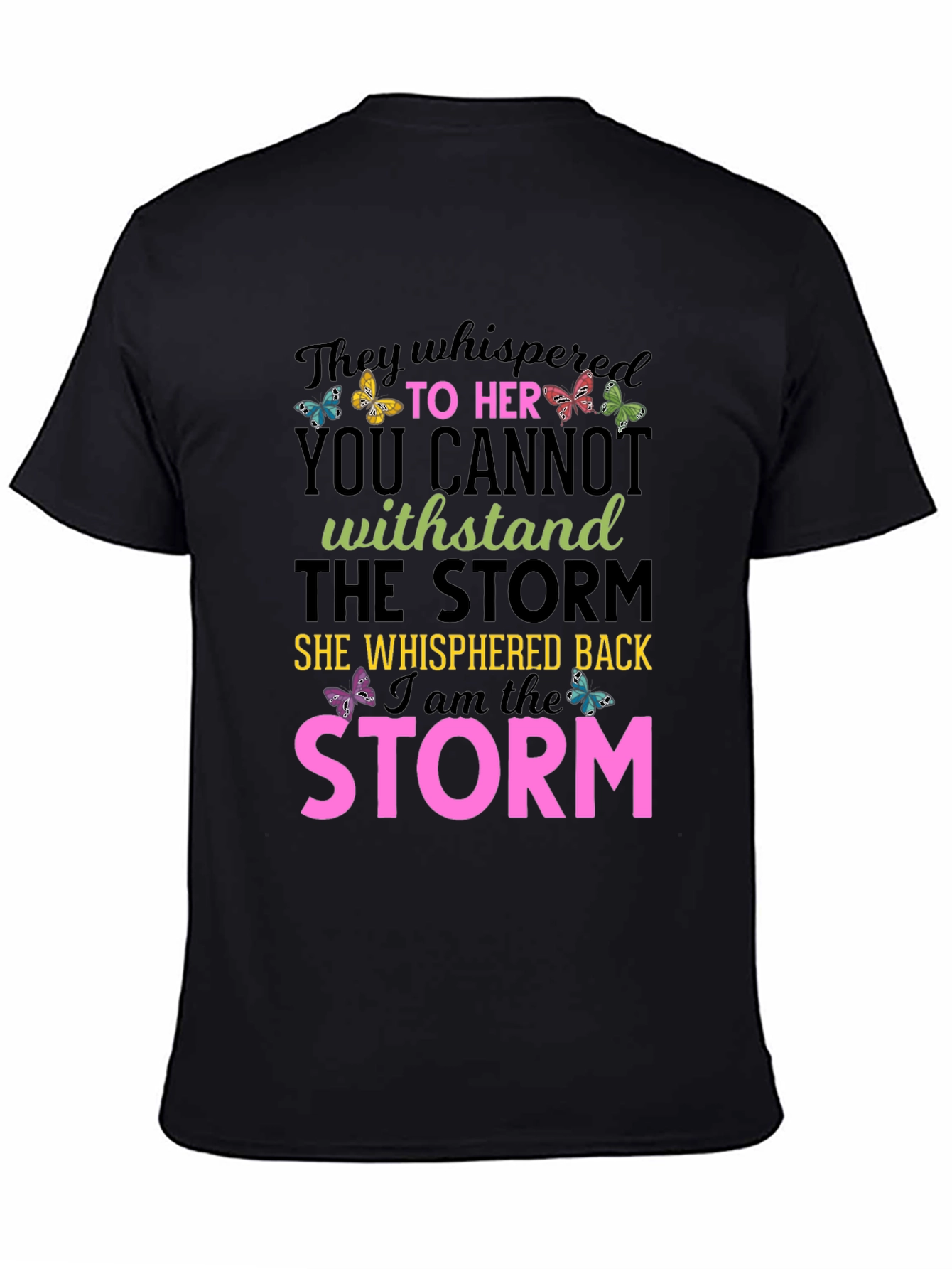 Black I am the Storm T-Shirt view 4