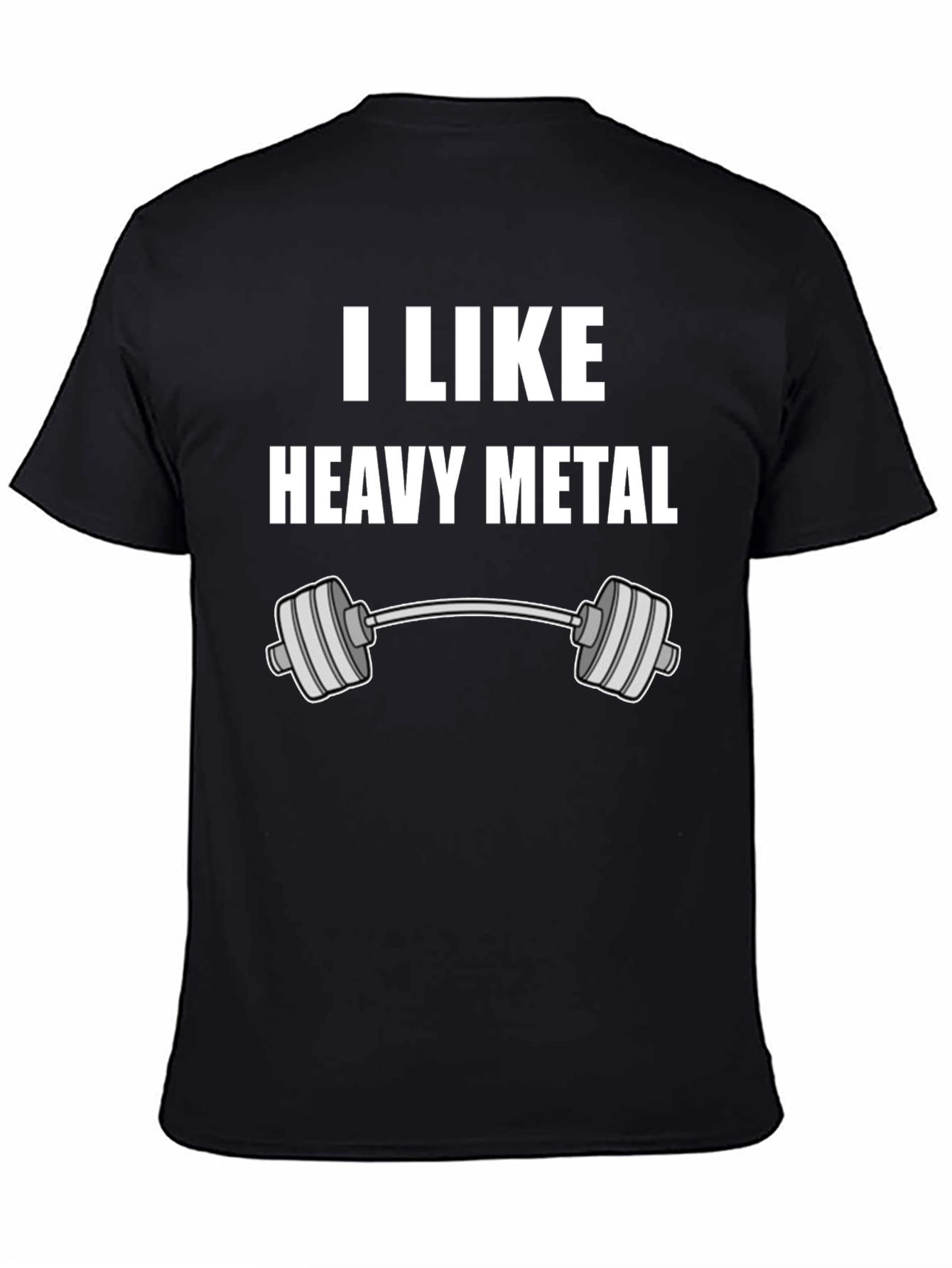 Black I Like Heavy Metal Black Graphic Tee view 4