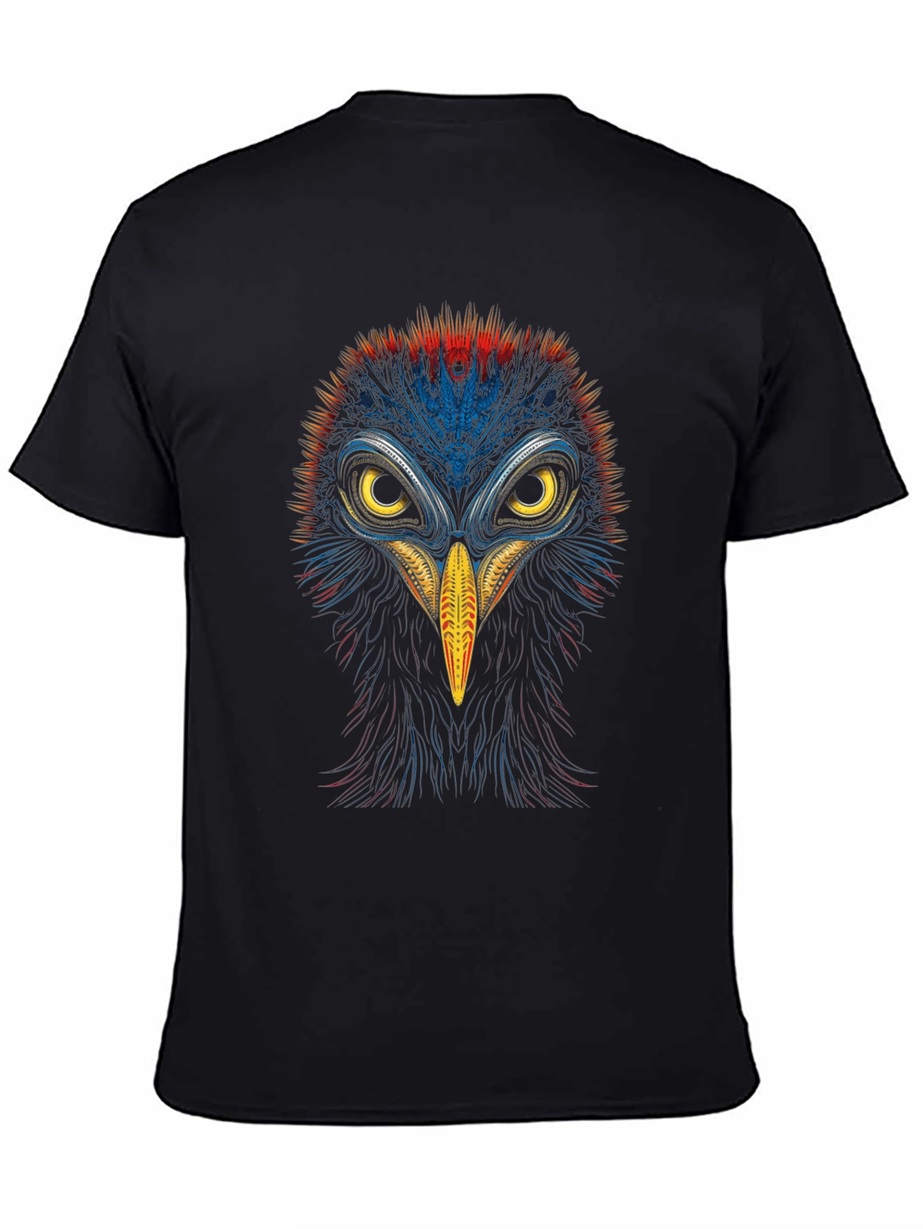 Black Vibrant Bird Graphic Tee - Bold & Unique Design view 4