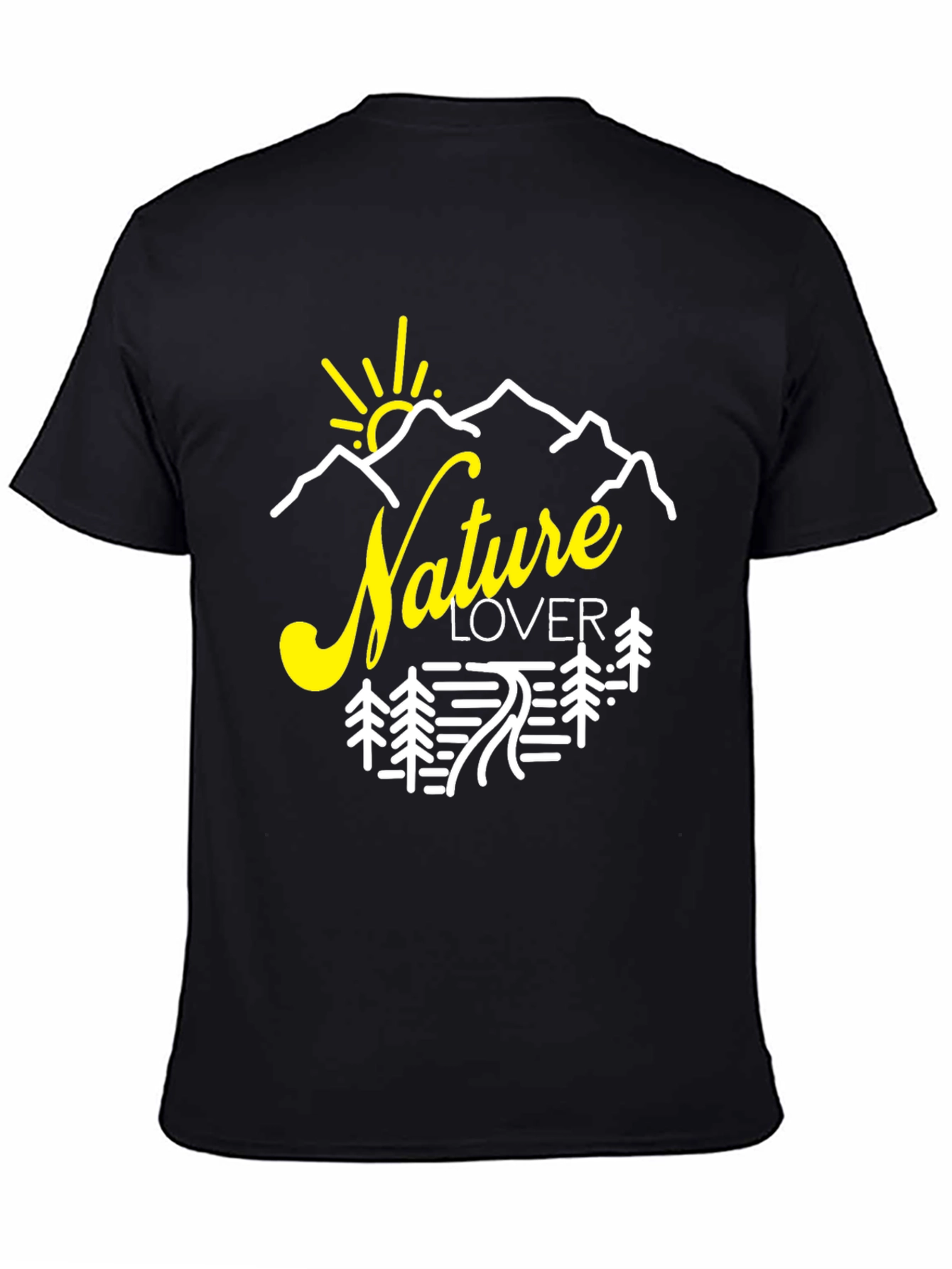 Black Nature Lover Graphic Tee | Outdoor Adventure Shirt view 4