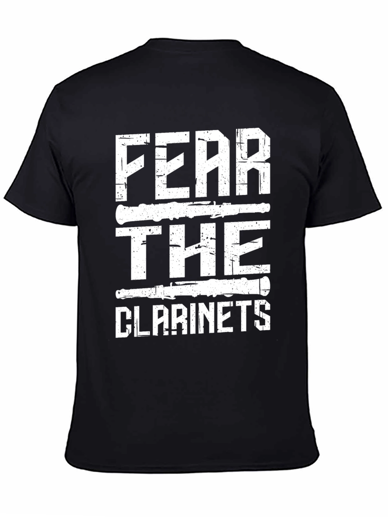 Black Fear the Clarinets Graphic Tee - Black view 4