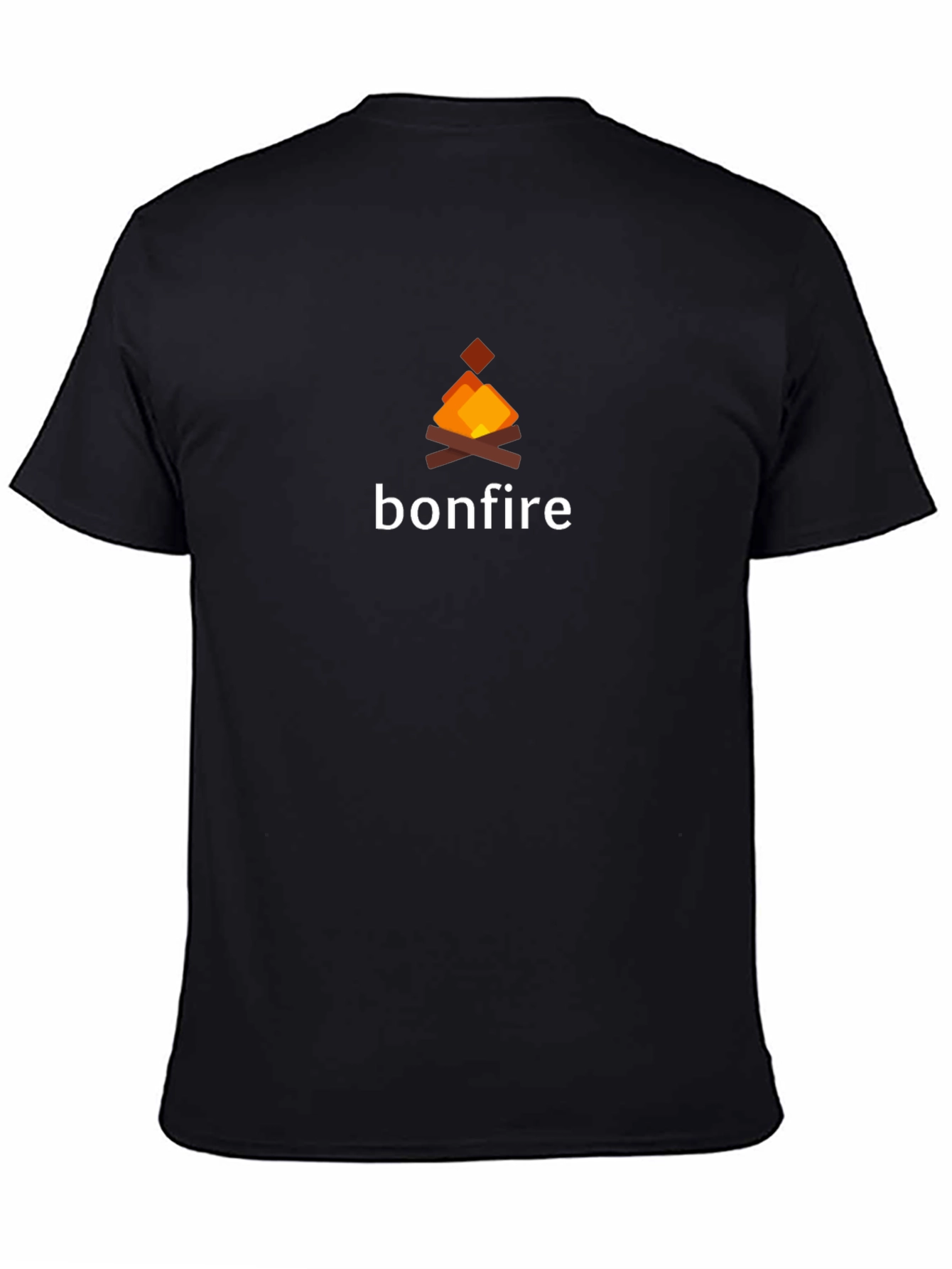 Black Bonfire Graphic Tee - Black Casual T-Shirt view 4