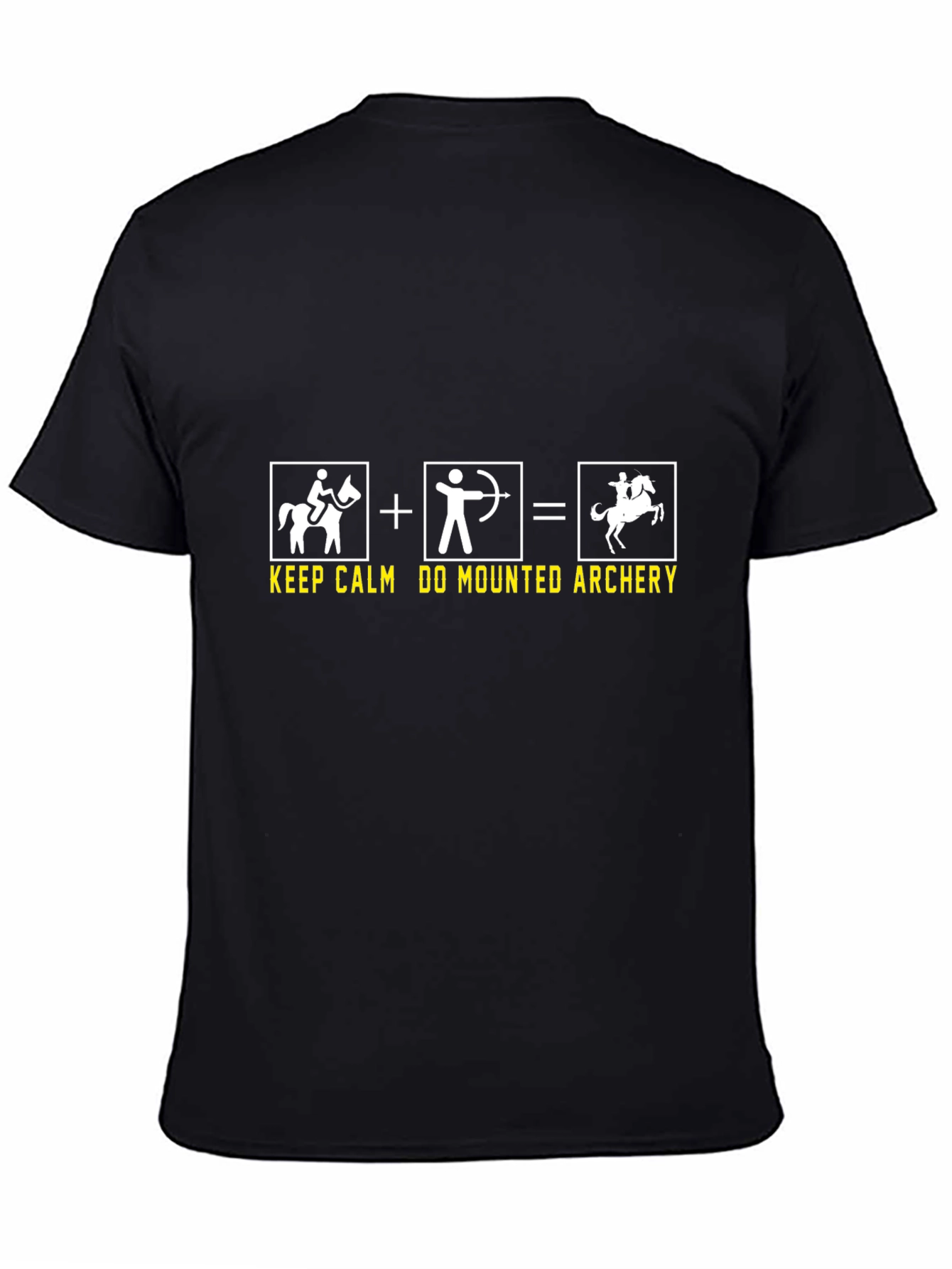 Black Mounted Archery T-Shirt - Keep Calm & Do Archery view 4