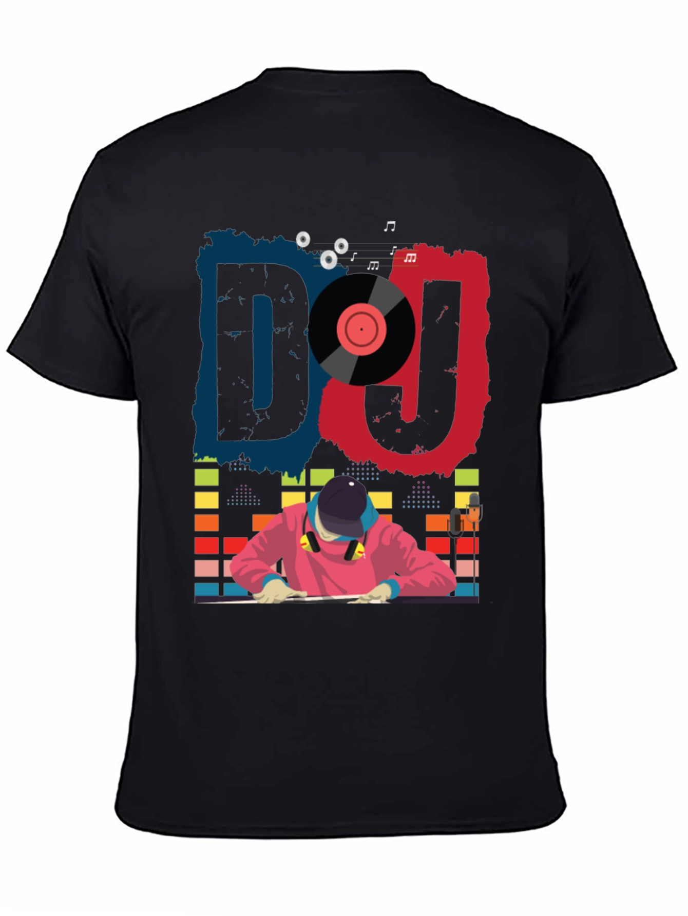 Black DJ Graphic Tee - Cool Music Lover T-Shirt view 4