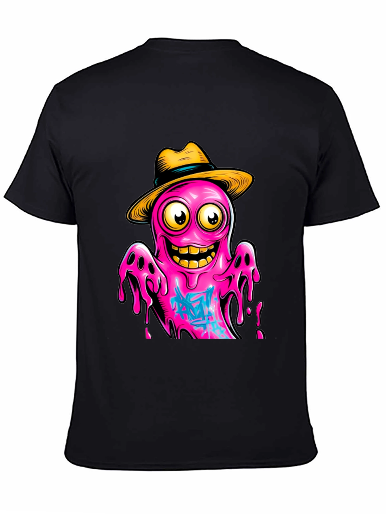 Black Cartoon Octopus T-Shirt - Funky Graphic Tee view 4