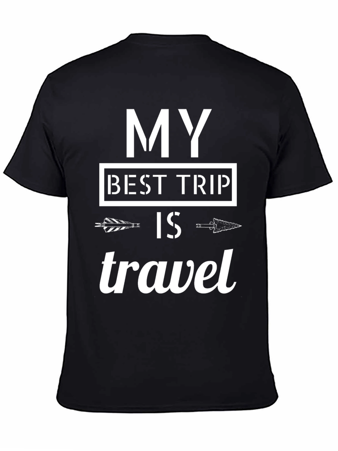 Black My Best Trip is Travel T-Shirt - Adventure Tee view 4