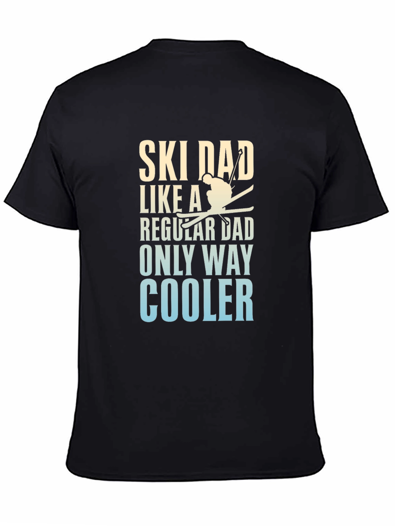 Black Ski Dad T-Shirt - Only Way Cooler view 4