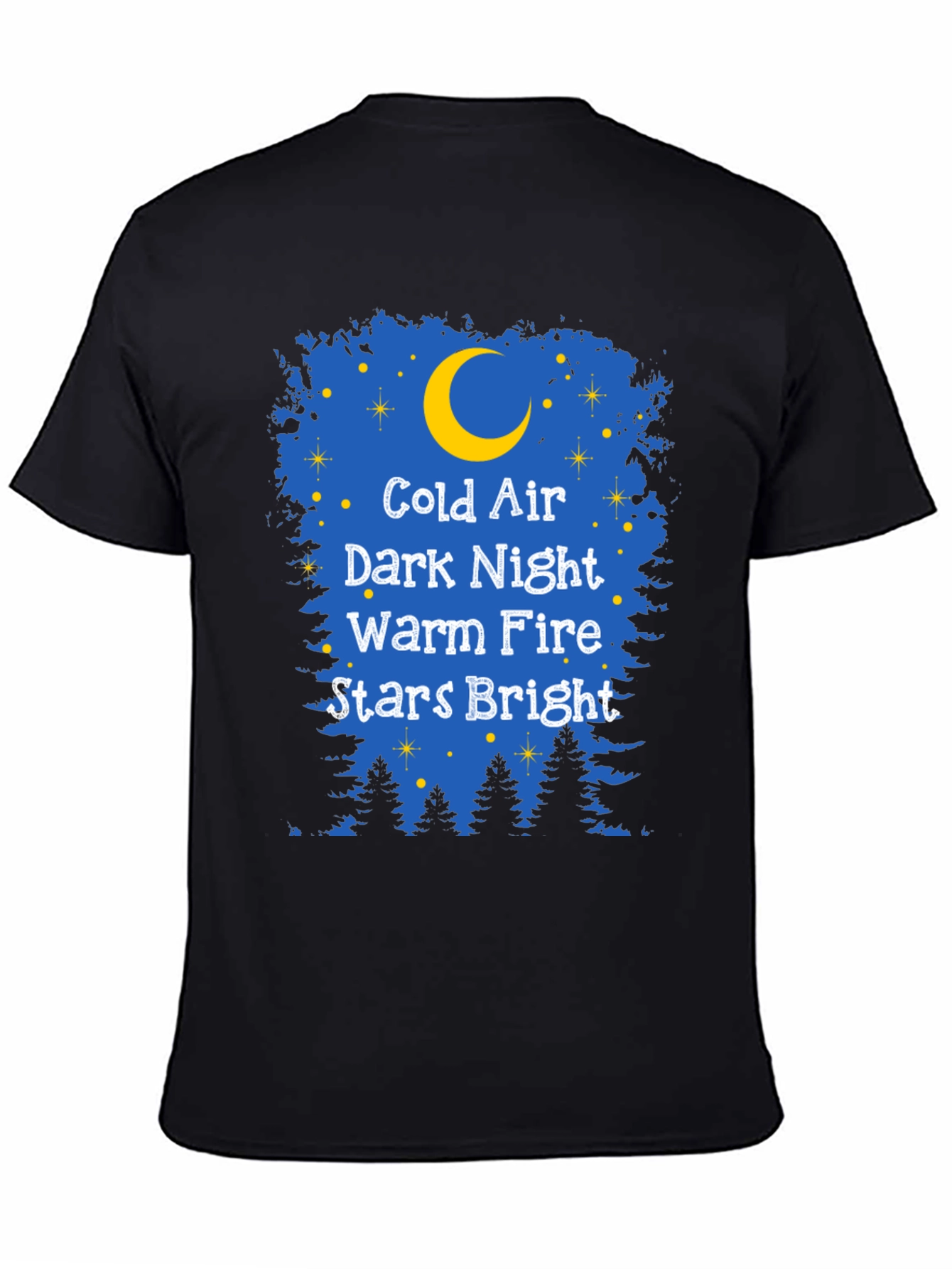 Black Cold Air Dark Night Graphic Tee view 4