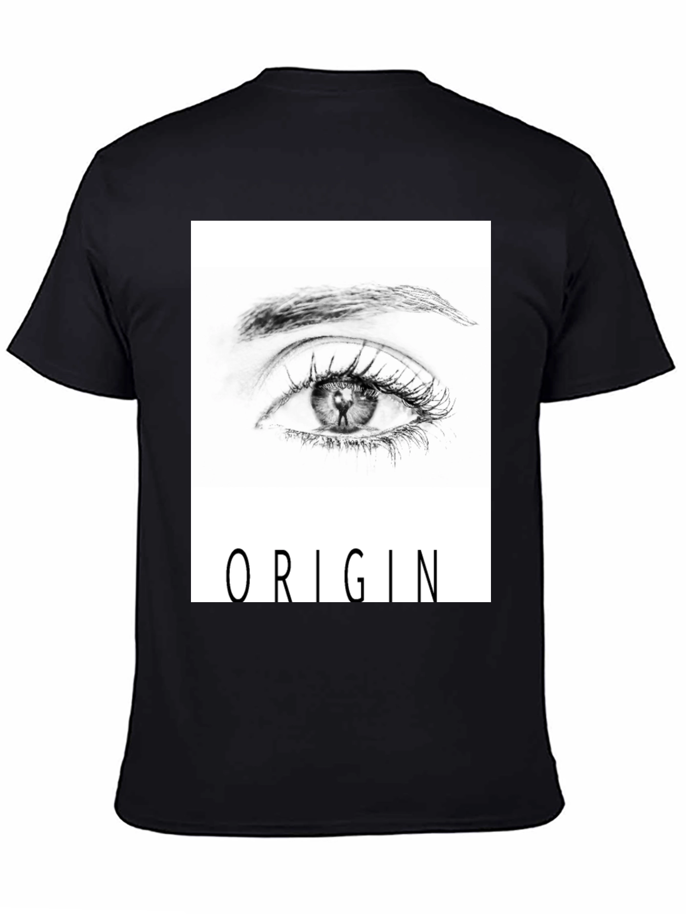 Black Origin Eye Graphic Tee - Black Unisex T-Shirt view 4