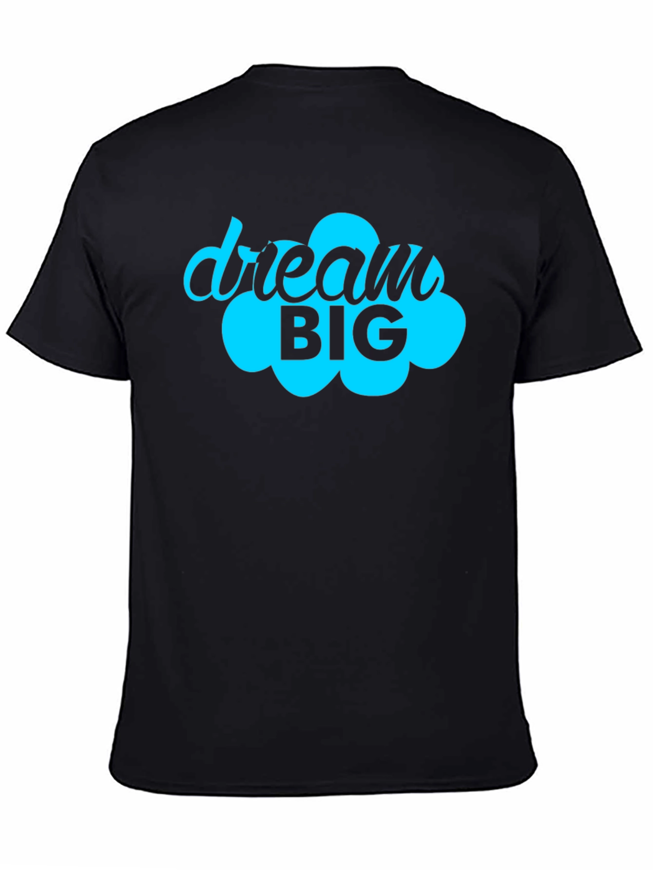 Black Dream Big Graphic Tee - Motivational Black T-Shirt view 4