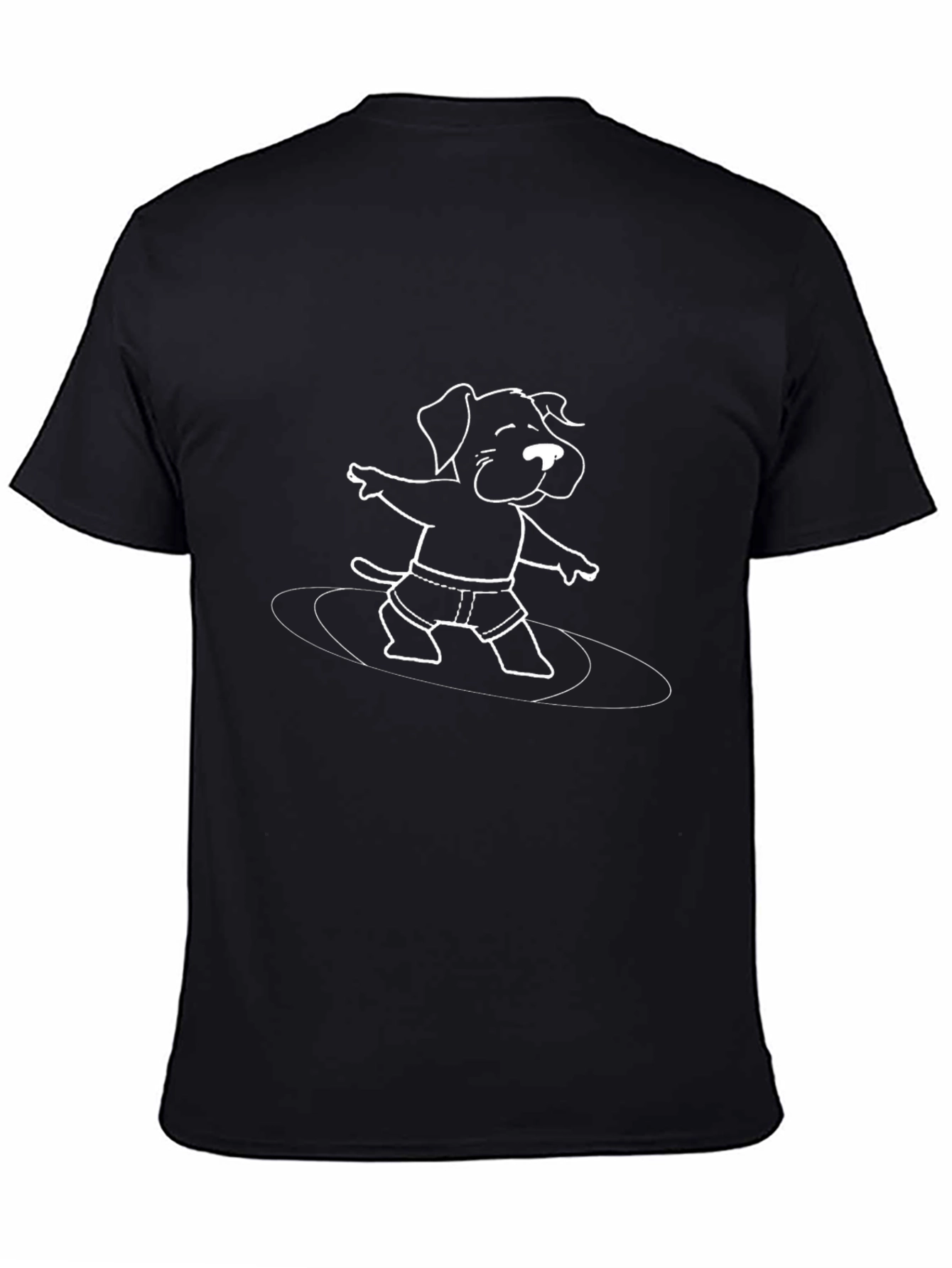 Black Dog Surfing Graphic Tee - Black Cotton view 4