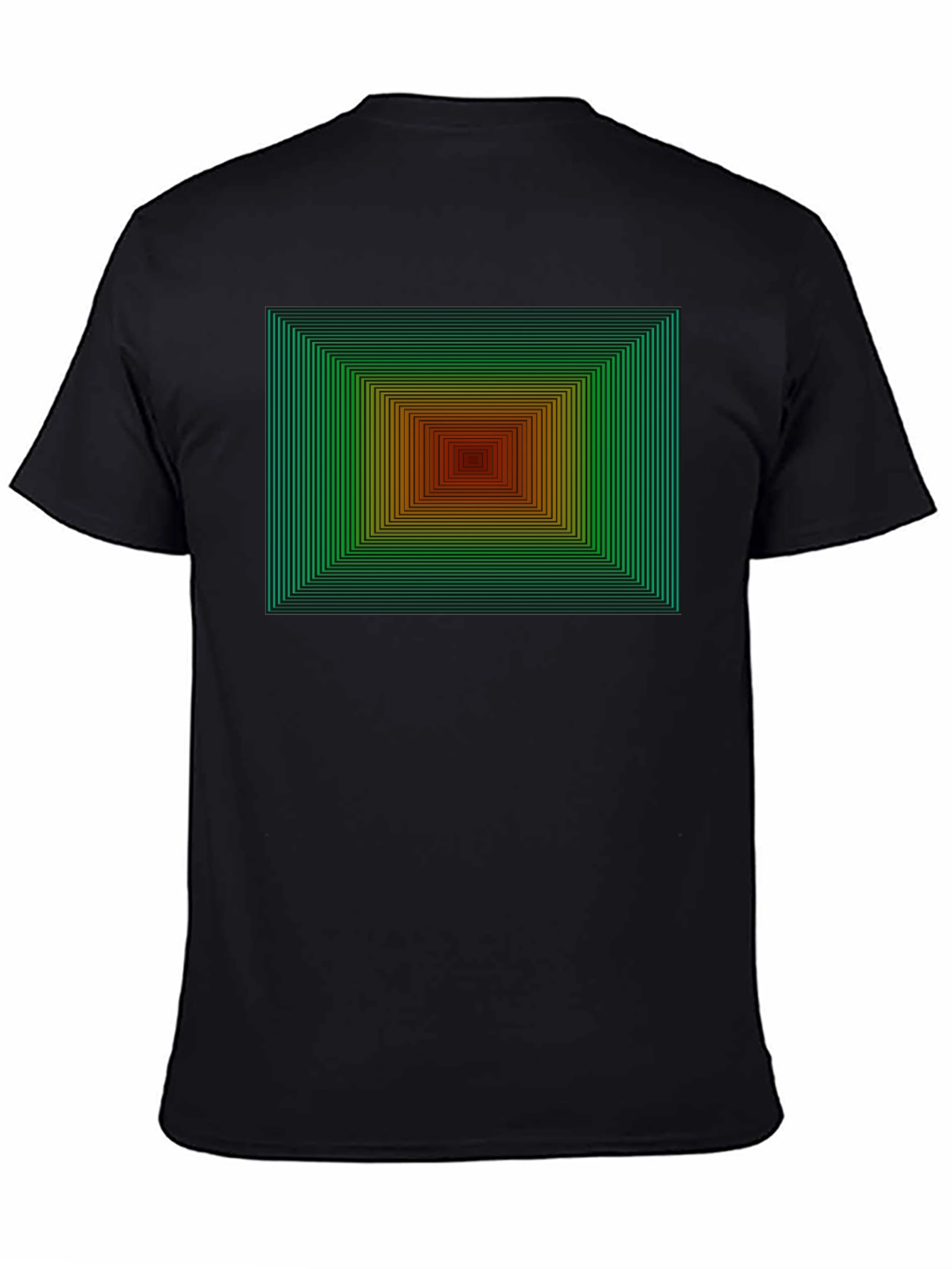 Black Geometric Gradient T-Shirt view 4