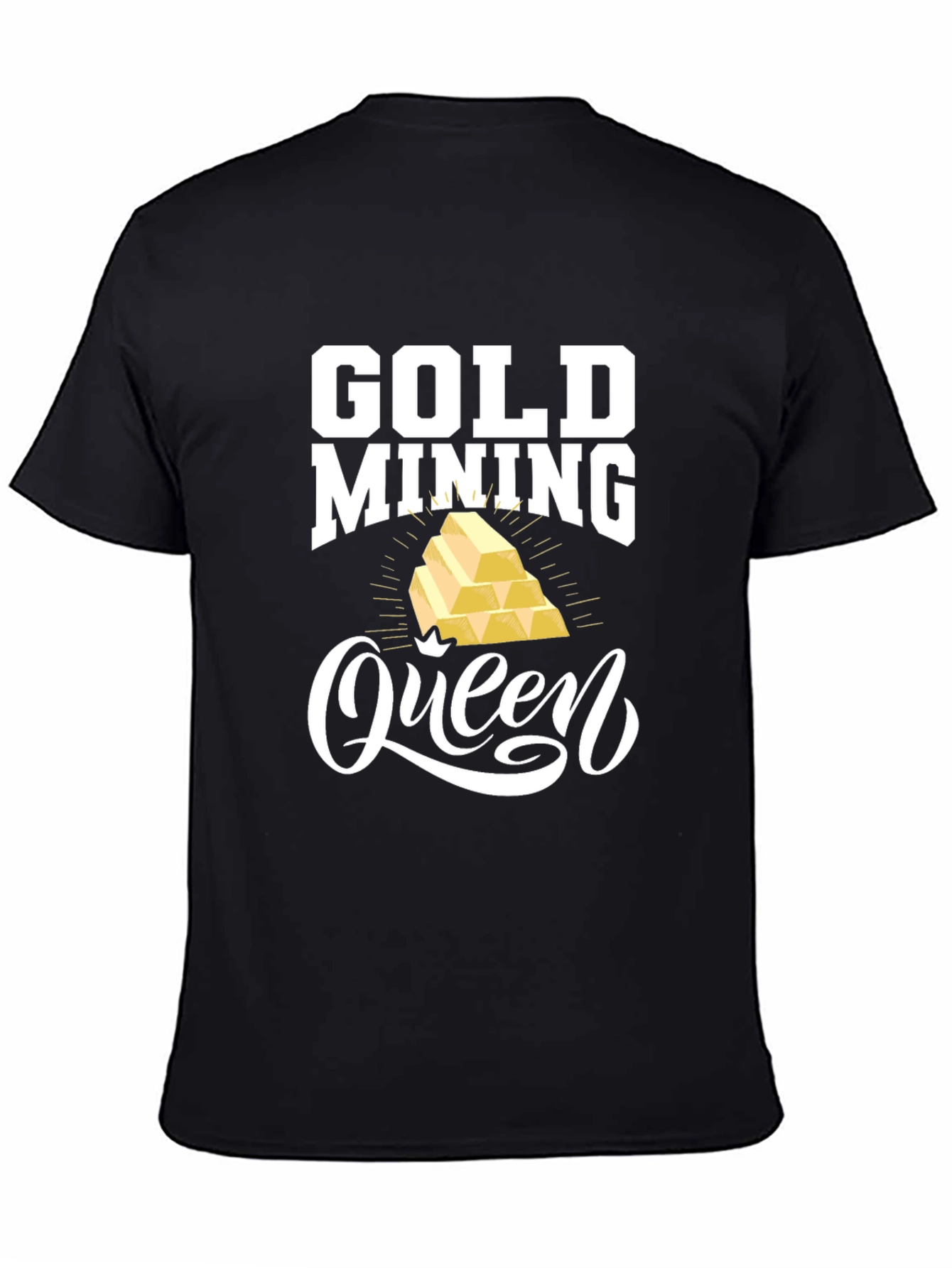 Black Gold Mining Queen Black Graphic Tee view 4