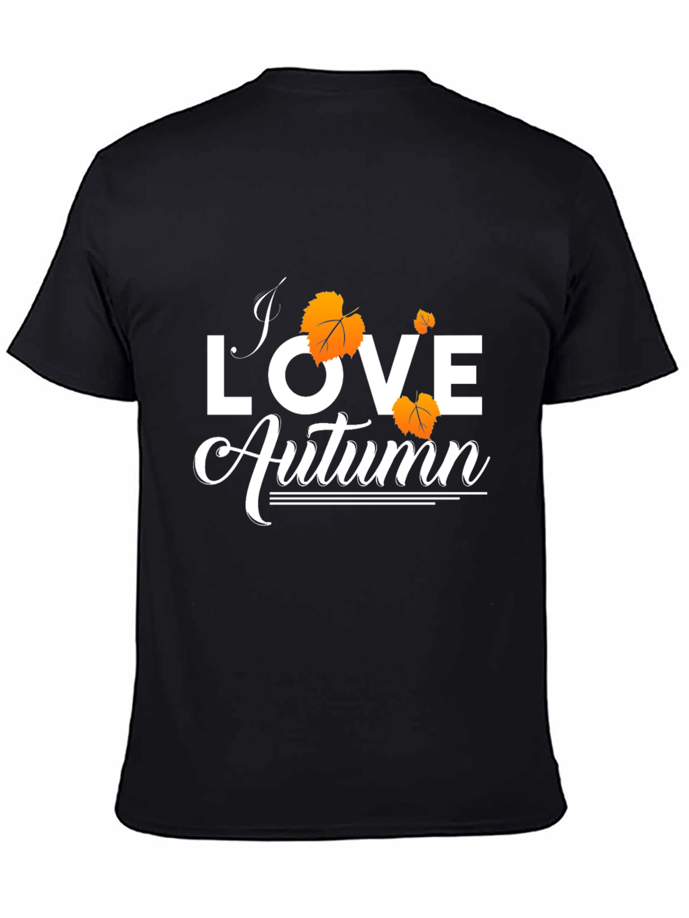 Black I Love Autumn Black Graphic Tee view 4