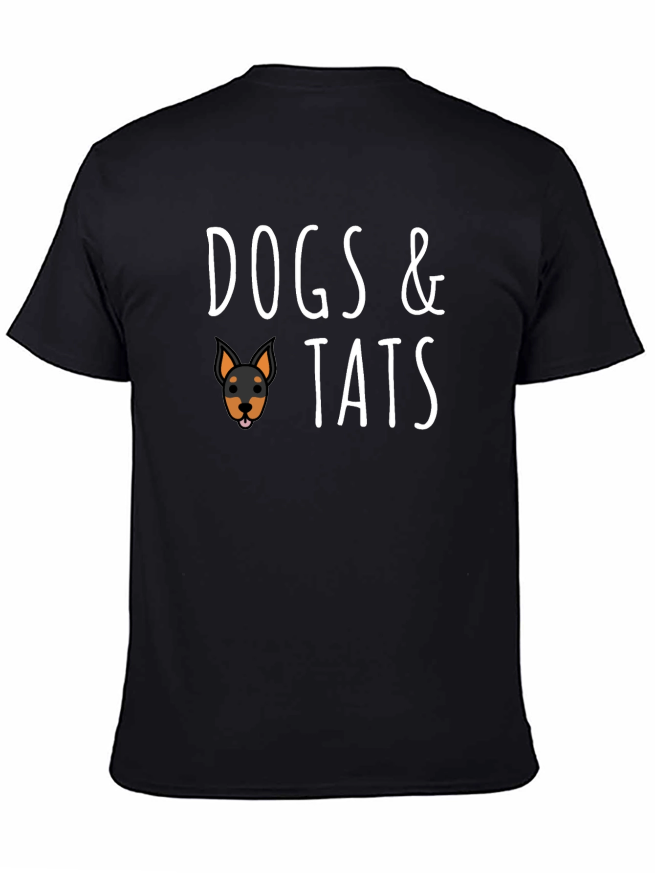 Black Dogs & Tats Black Graphic T-Shirt view 4