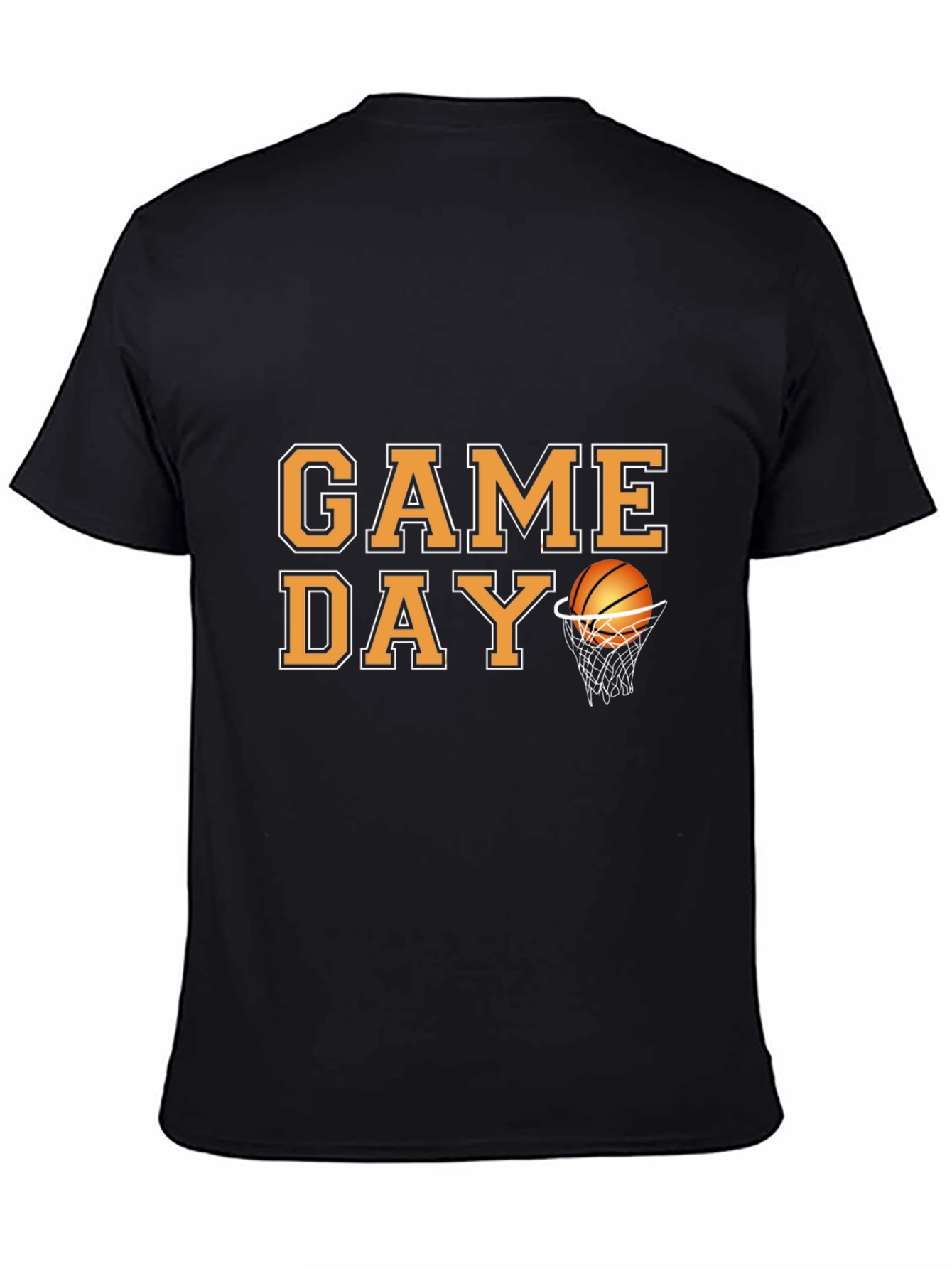 Black Game Day Basketball Graphic T-Shirt view 4