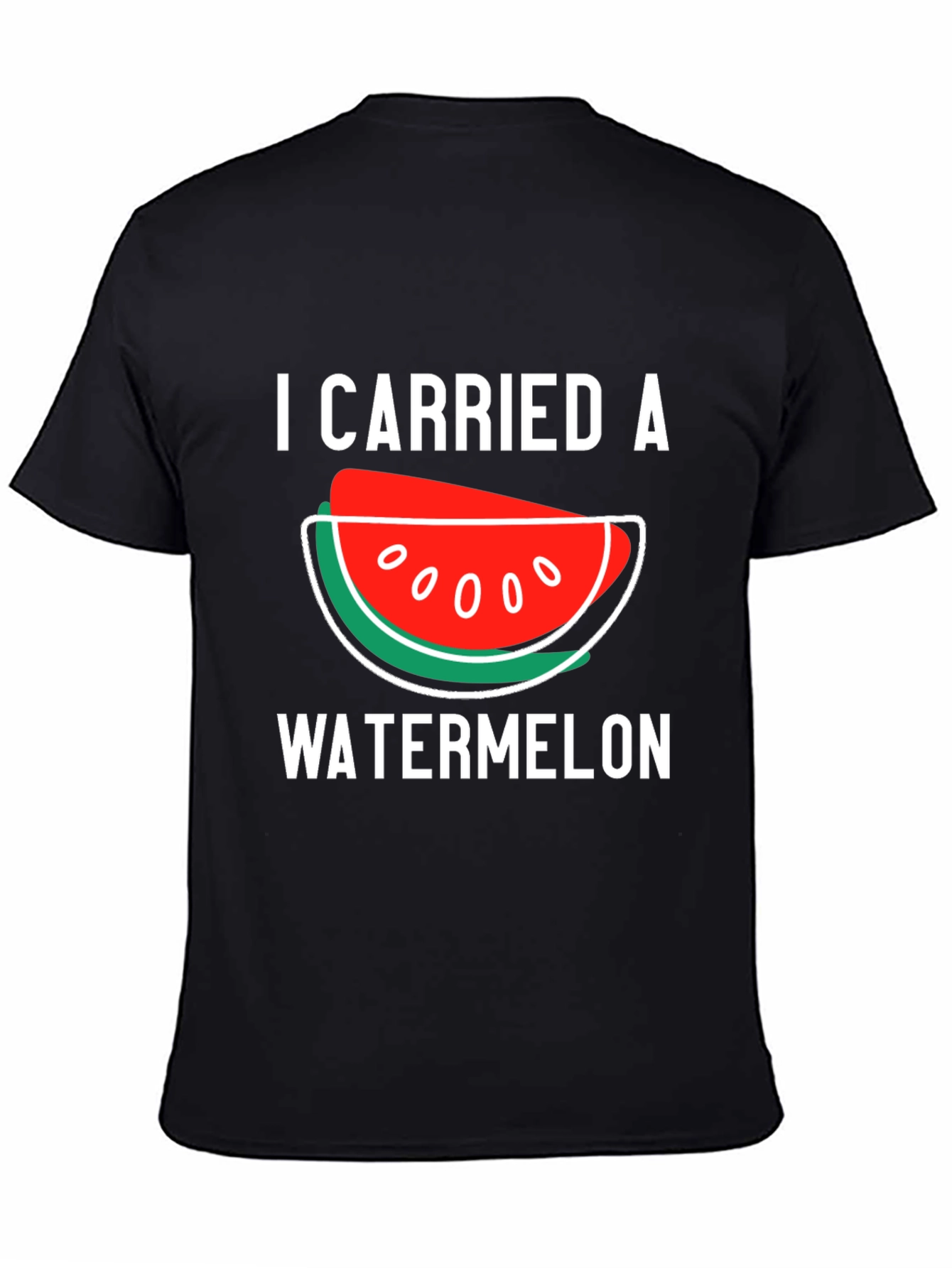 Black I Carried a Watermelon T-Shirt view 4