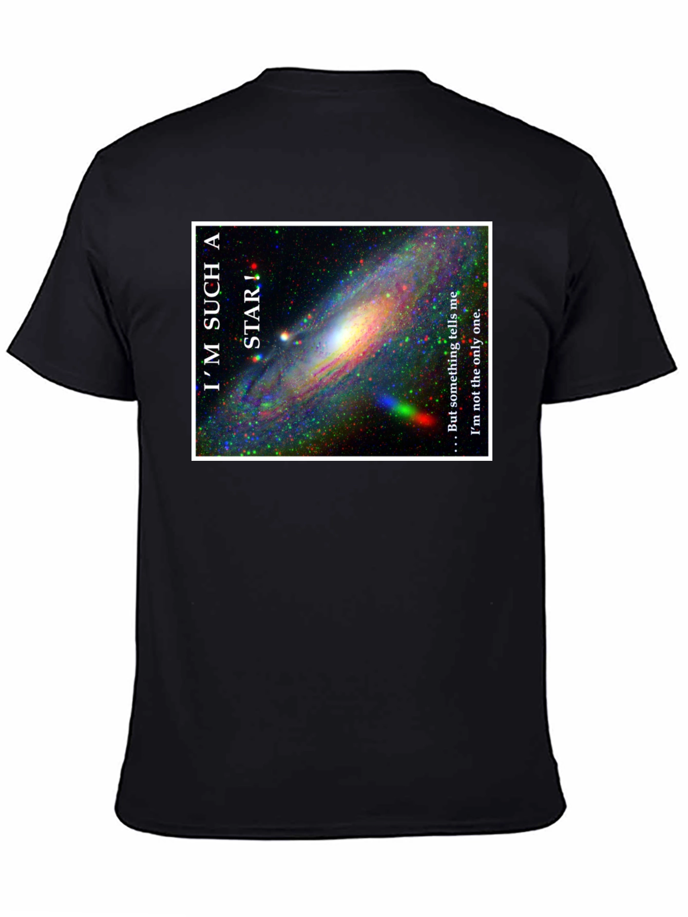 Black I'm Such a Star Galaxy Graphic T-Shirt view 4
