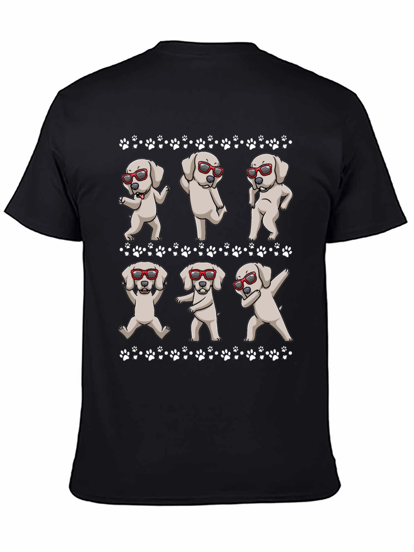 Black Dabbing Dog T-Shirt - Trendy & Fun! view 4