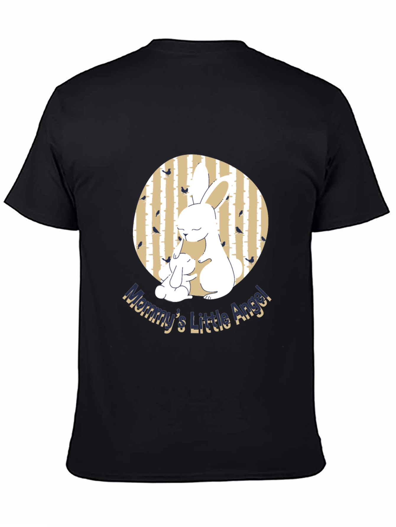 Black Mommy & Baby Bunny Graphic Tee - Adorable Family Shirt view 4