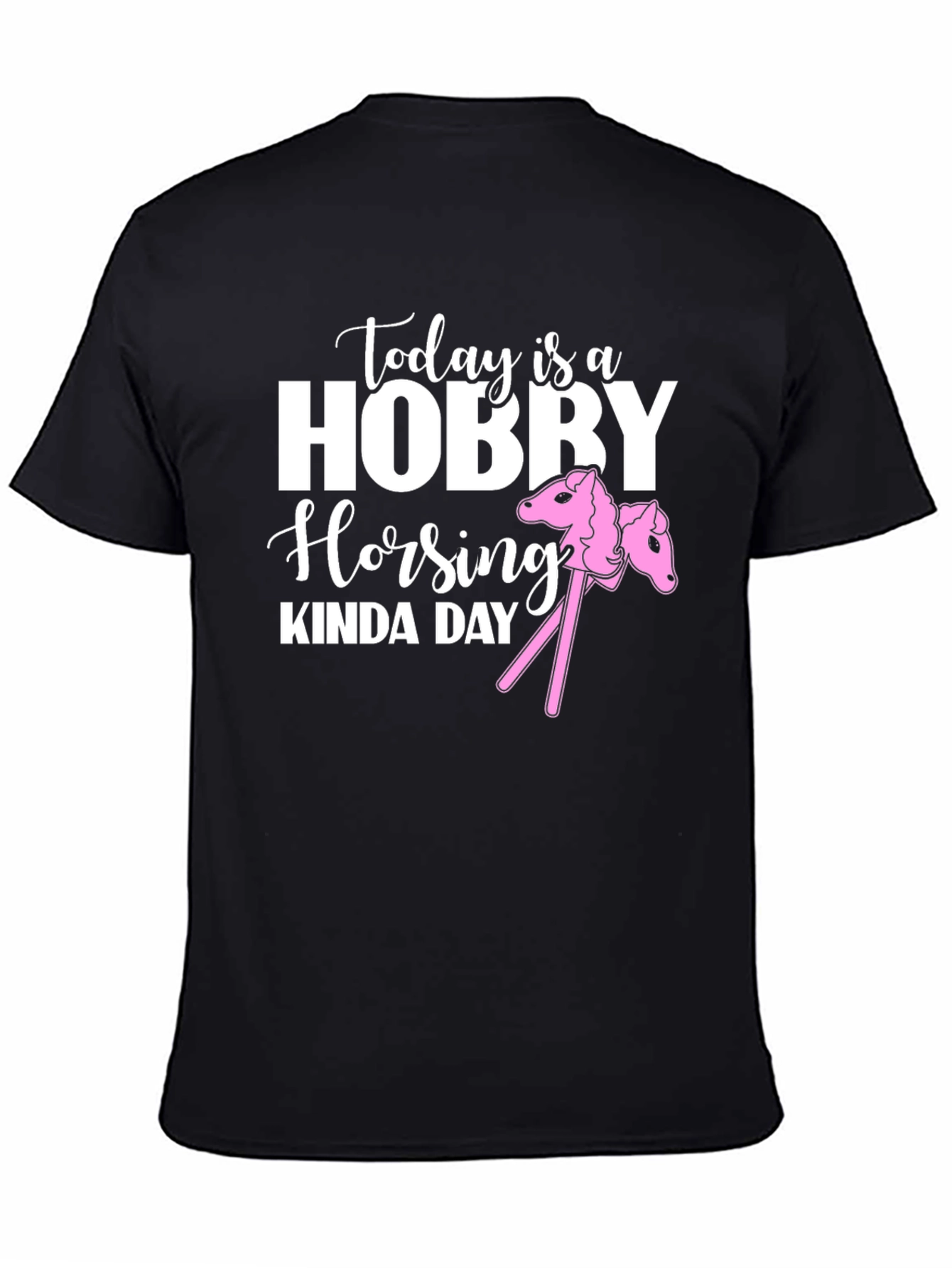 Black Hobby Horsing Kinda Day Graphic Tee view 4
