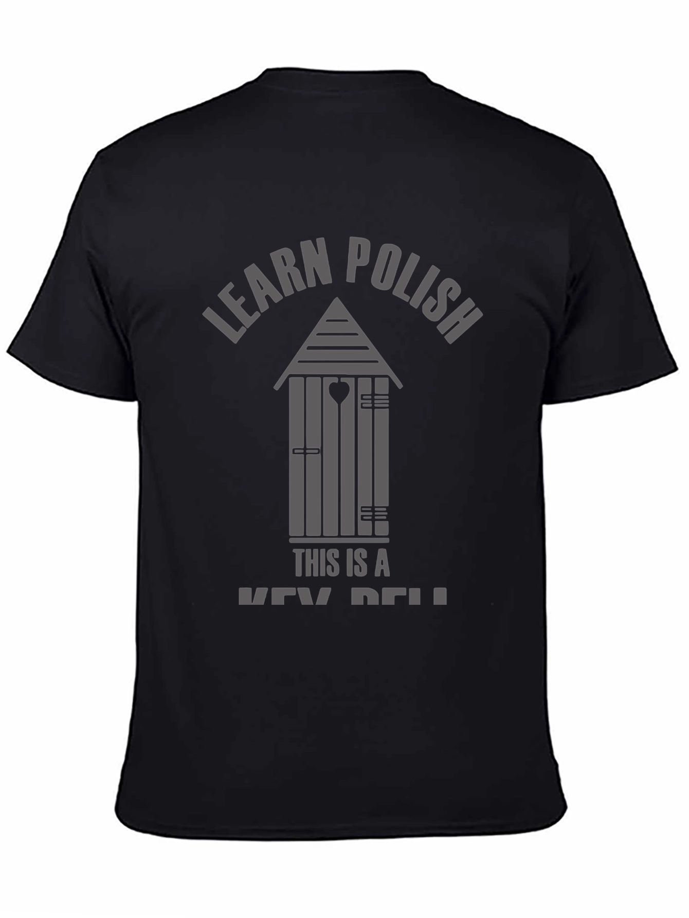 Black Learn Polish Key Bell Graphic Tee view 4