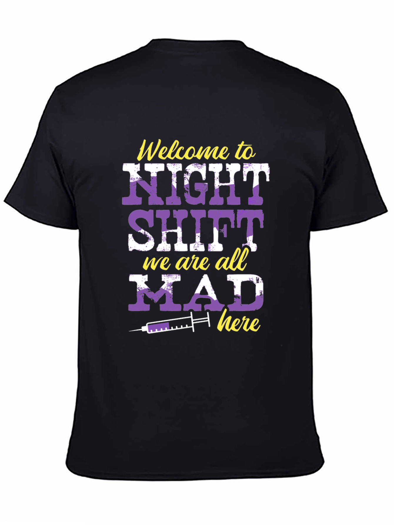Black Night Shift Nurse T-Shirt - We Are All Mad Here view 4
