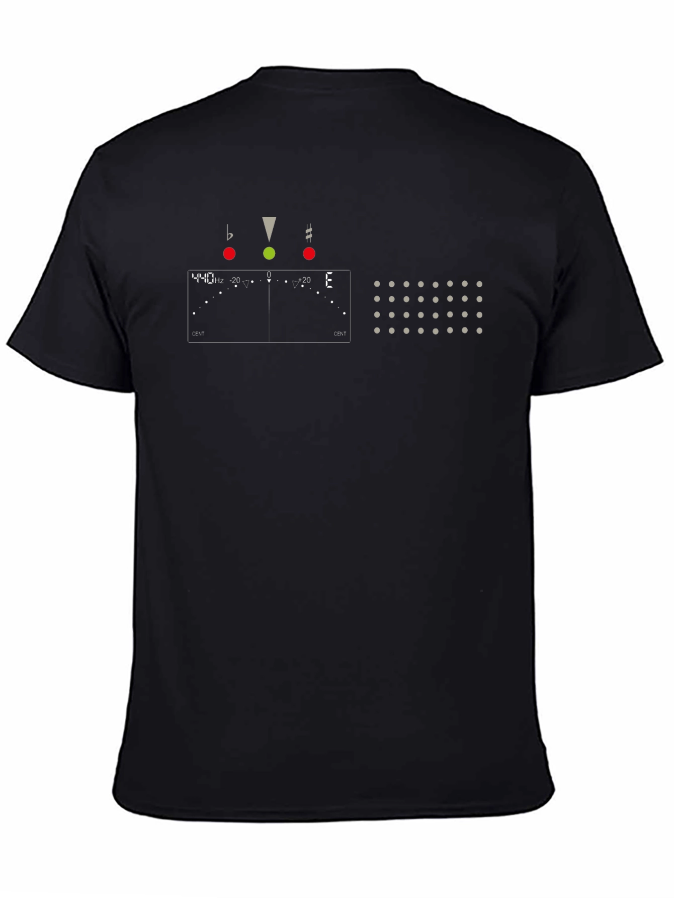 Black Musician's Tuner Graphic T-Shirt - Black view 4