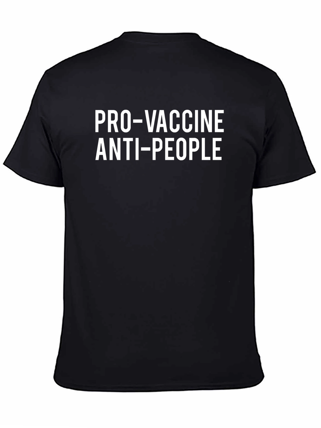 Black Pro-Vaccine Anti-People Graphic Tee view 4
