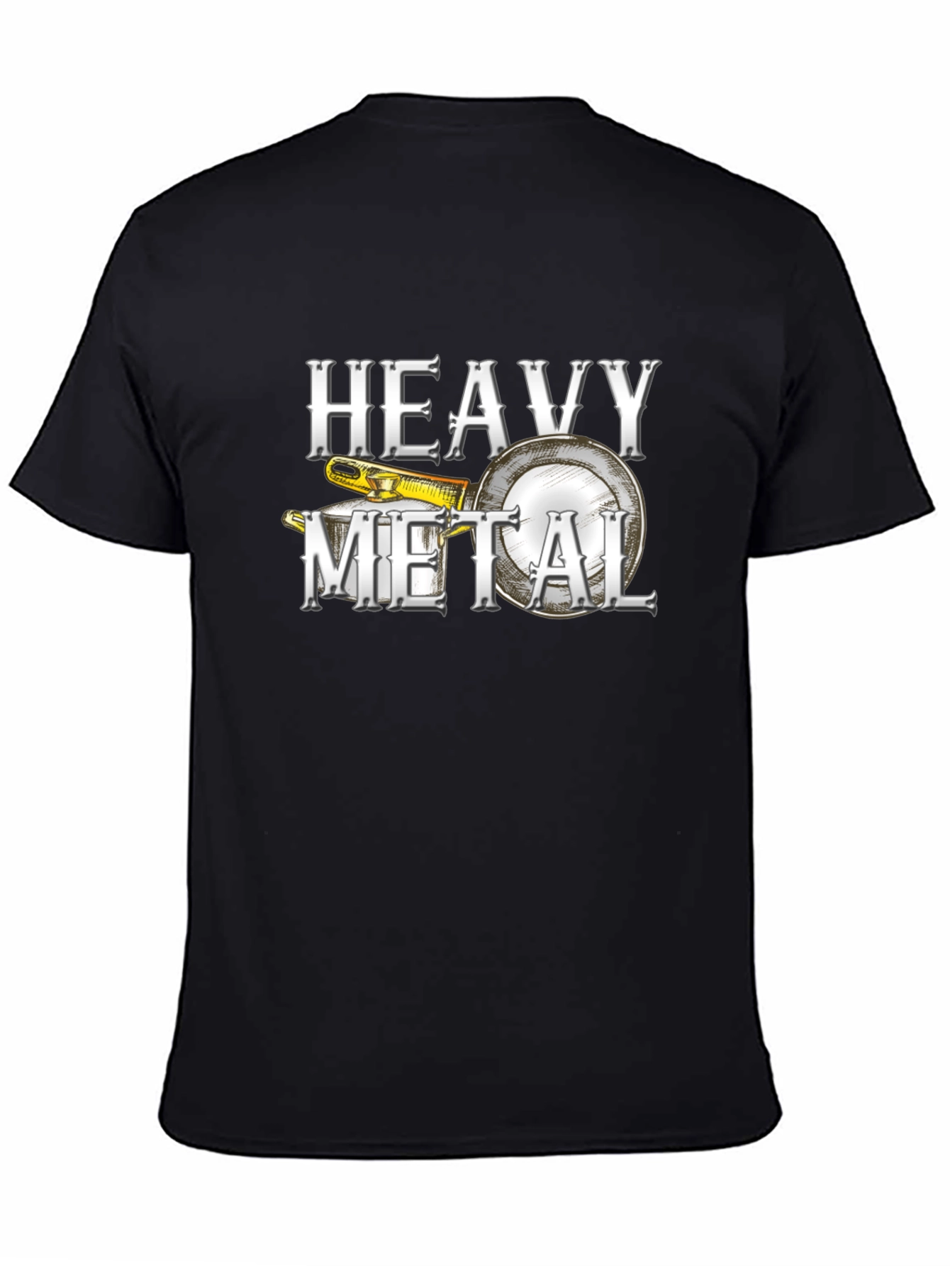 Black Heavy Metal Banjo Graphic T-Shirt - Musician Tee view 4