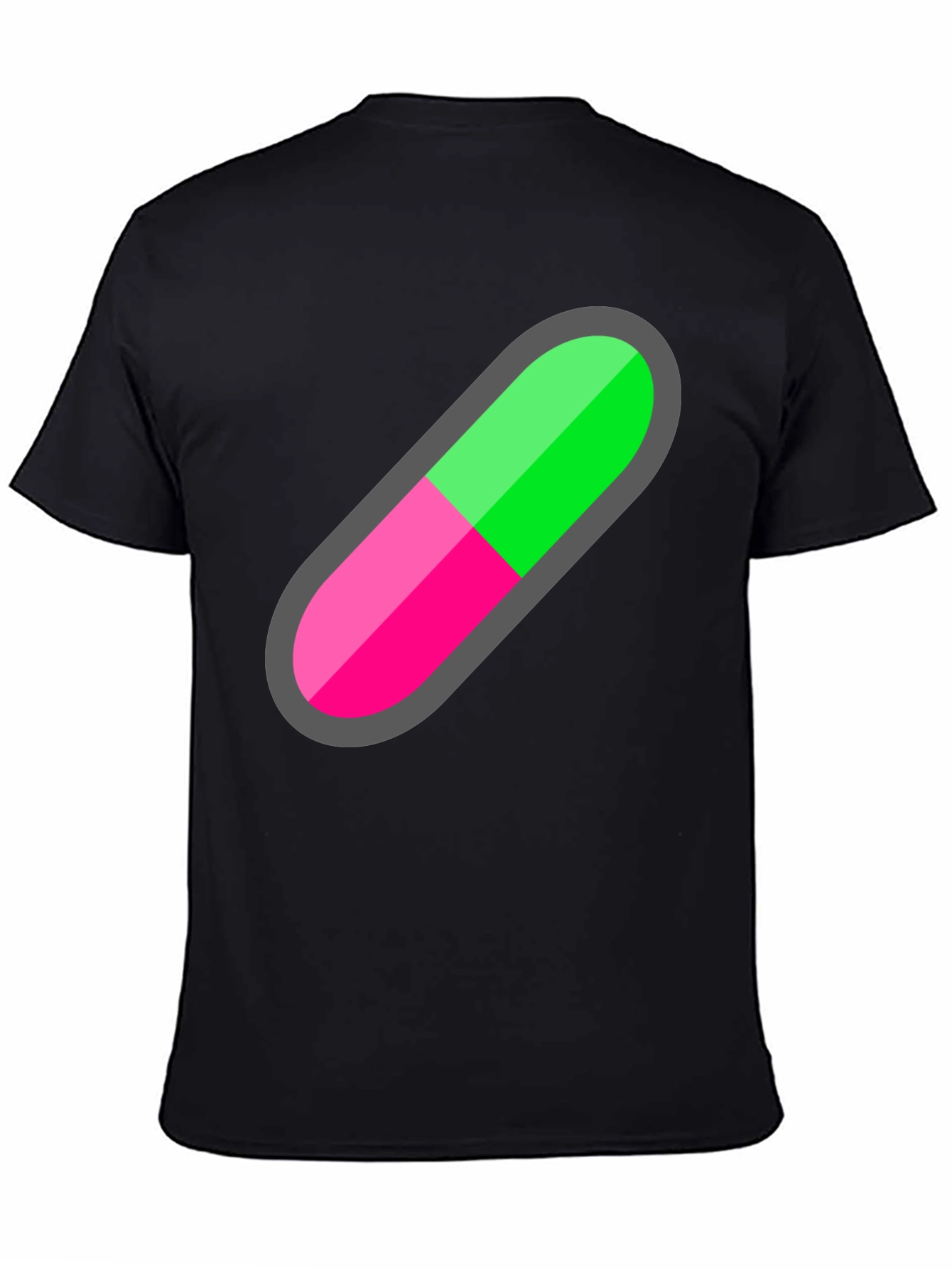 Black Pill Capsule Graphic Tee - Unique Trendy Design view 4