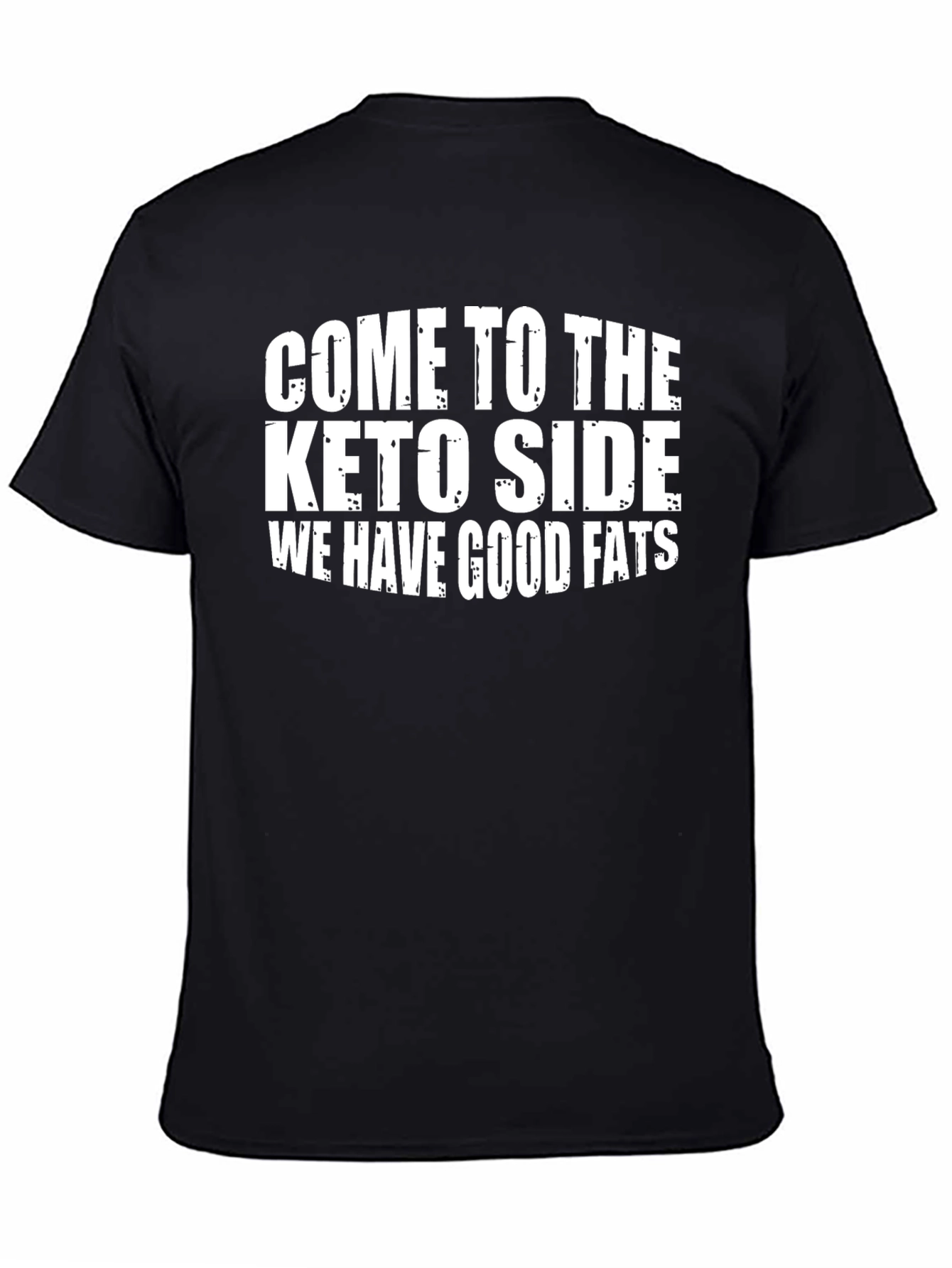 Black Keto Side Good Fats Black T-Shirt view 4